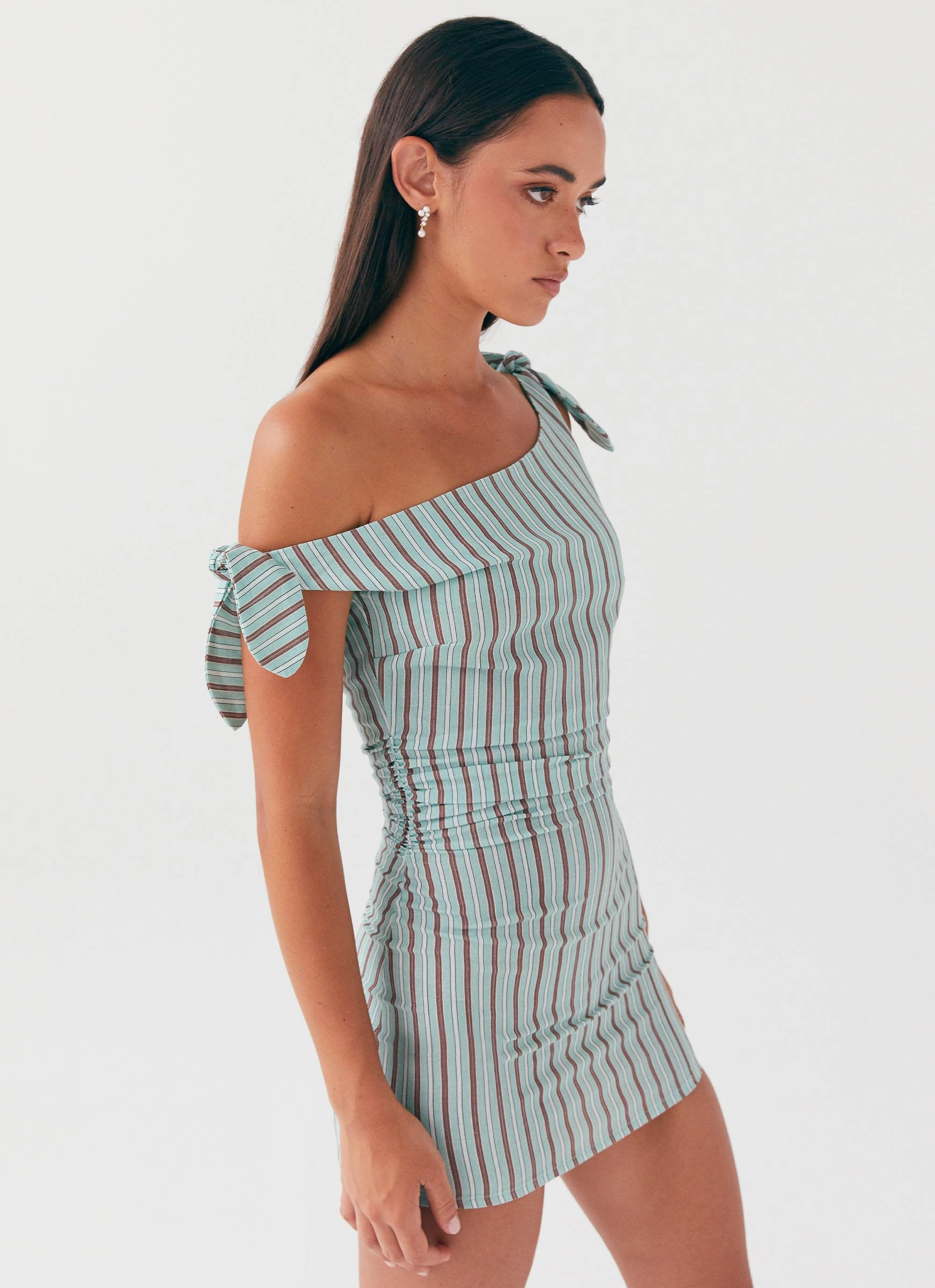 Amazonia Linen Mini Dress - Coastal Stripe All-Occasion Wear