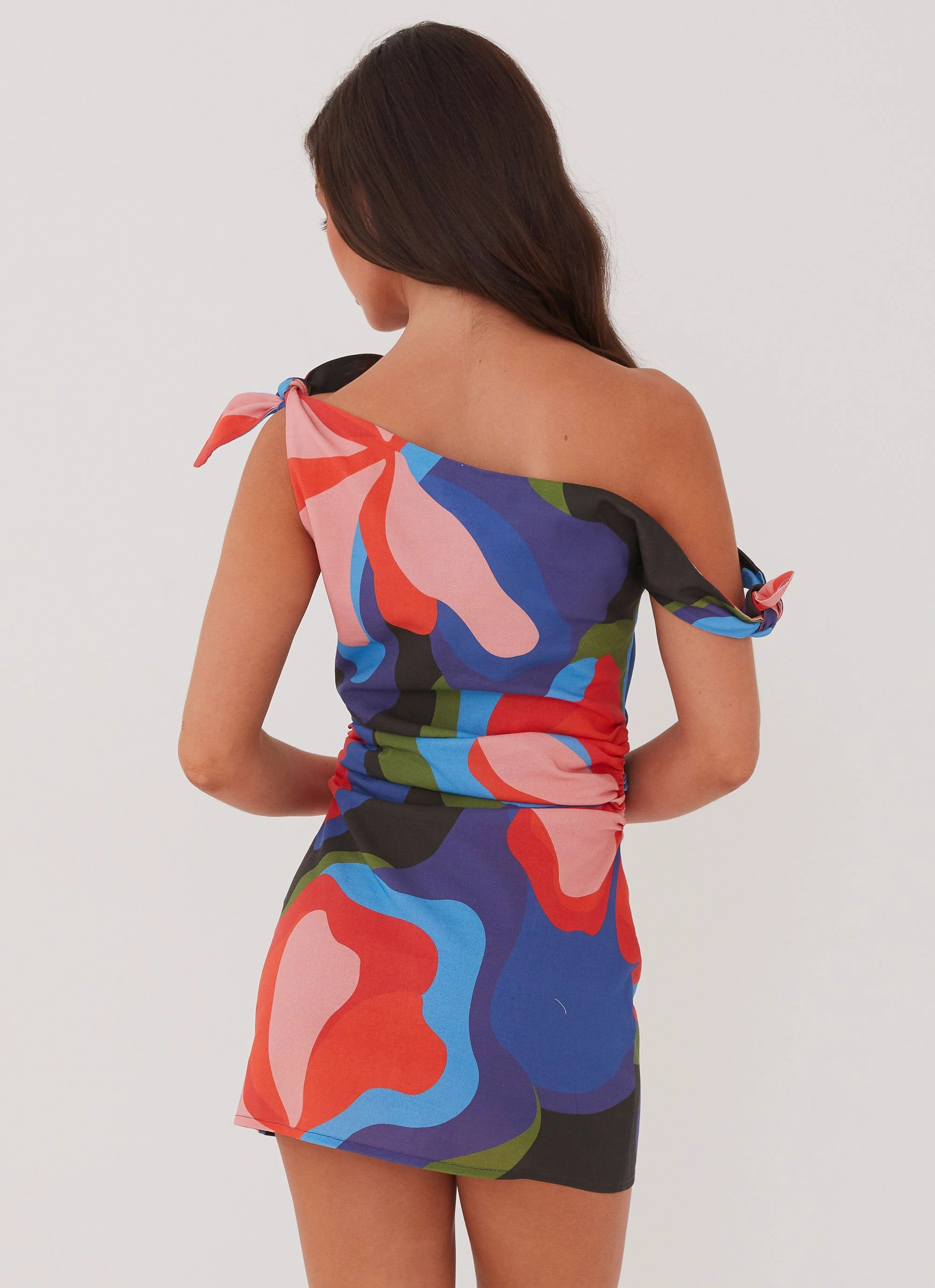 Amazonia Linen Mini Dress - Floral Fantasy Simple Mood