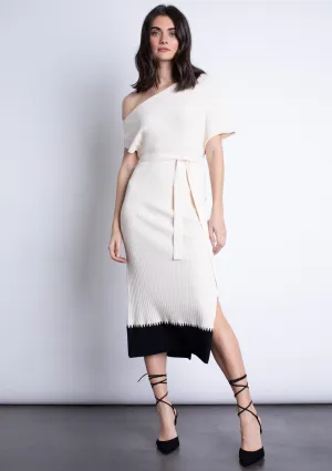 Airy Comfort Dreamy Presence Amber Knit Midi Dress - Winter White