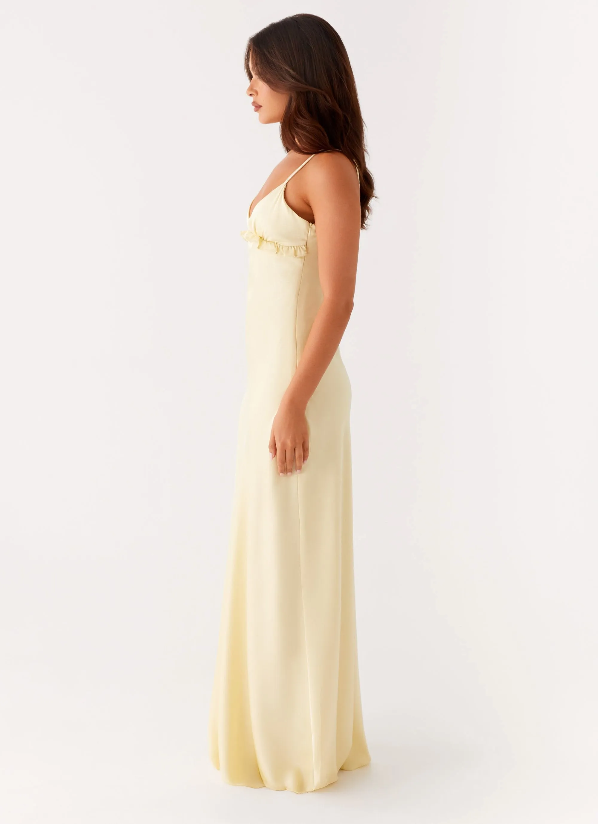 Elona Maxi Dress - Baby Yellow Lightweight Piece Light Motion