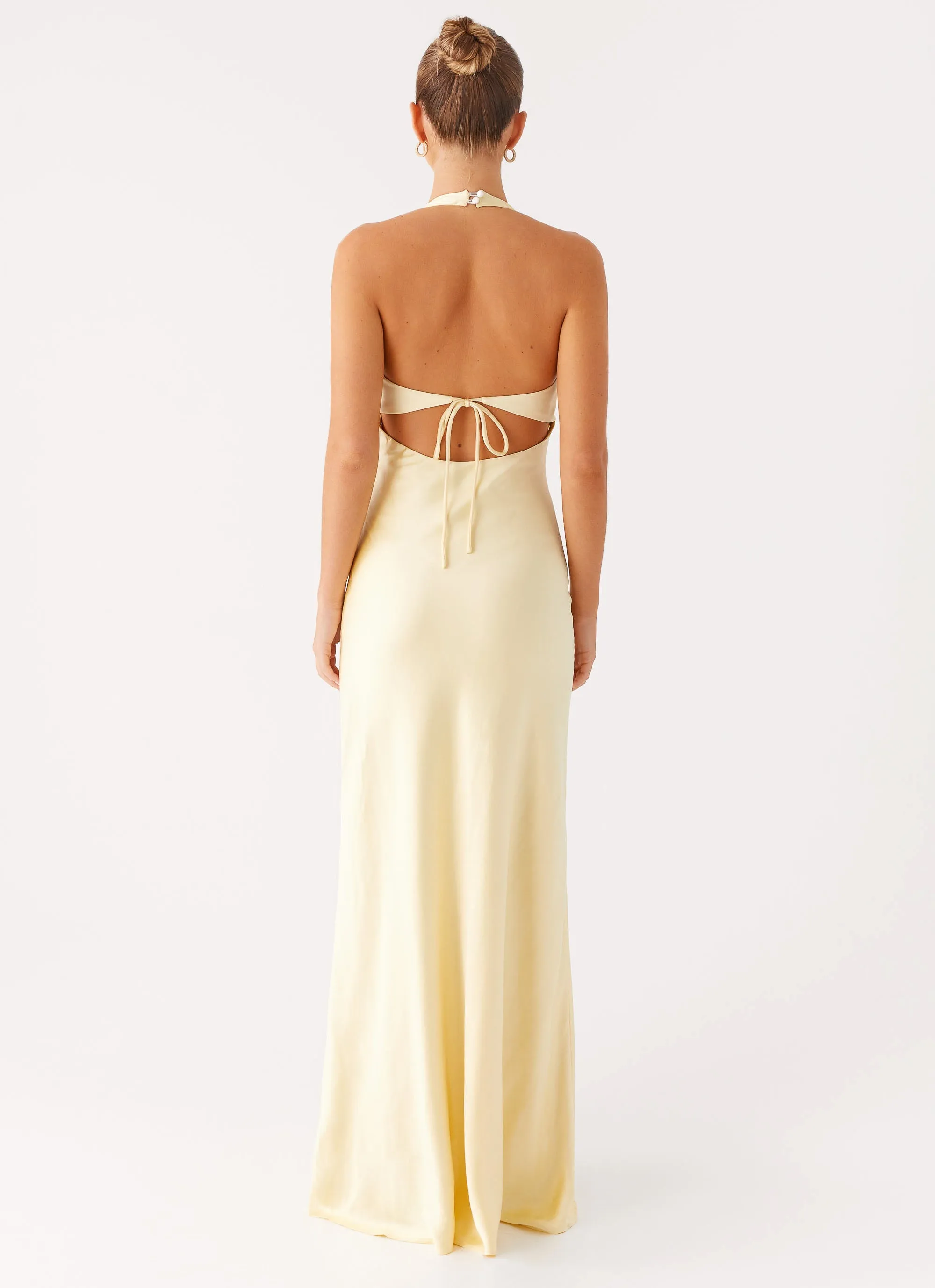 Pure Lines Ambre Mesh Panel Maxi Dress - Yellow