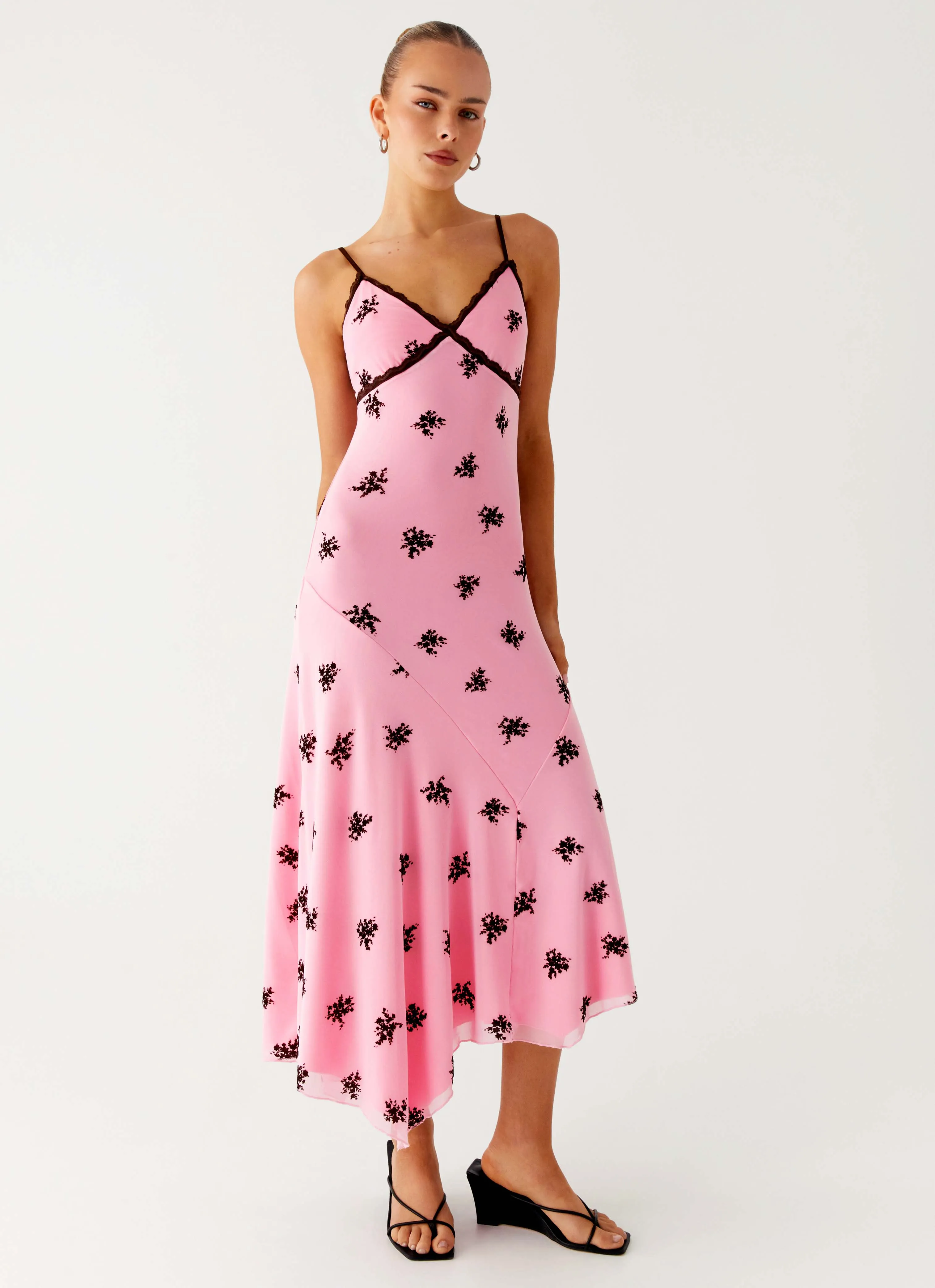 Amelia Midi Dress - Pink Autumn-Season