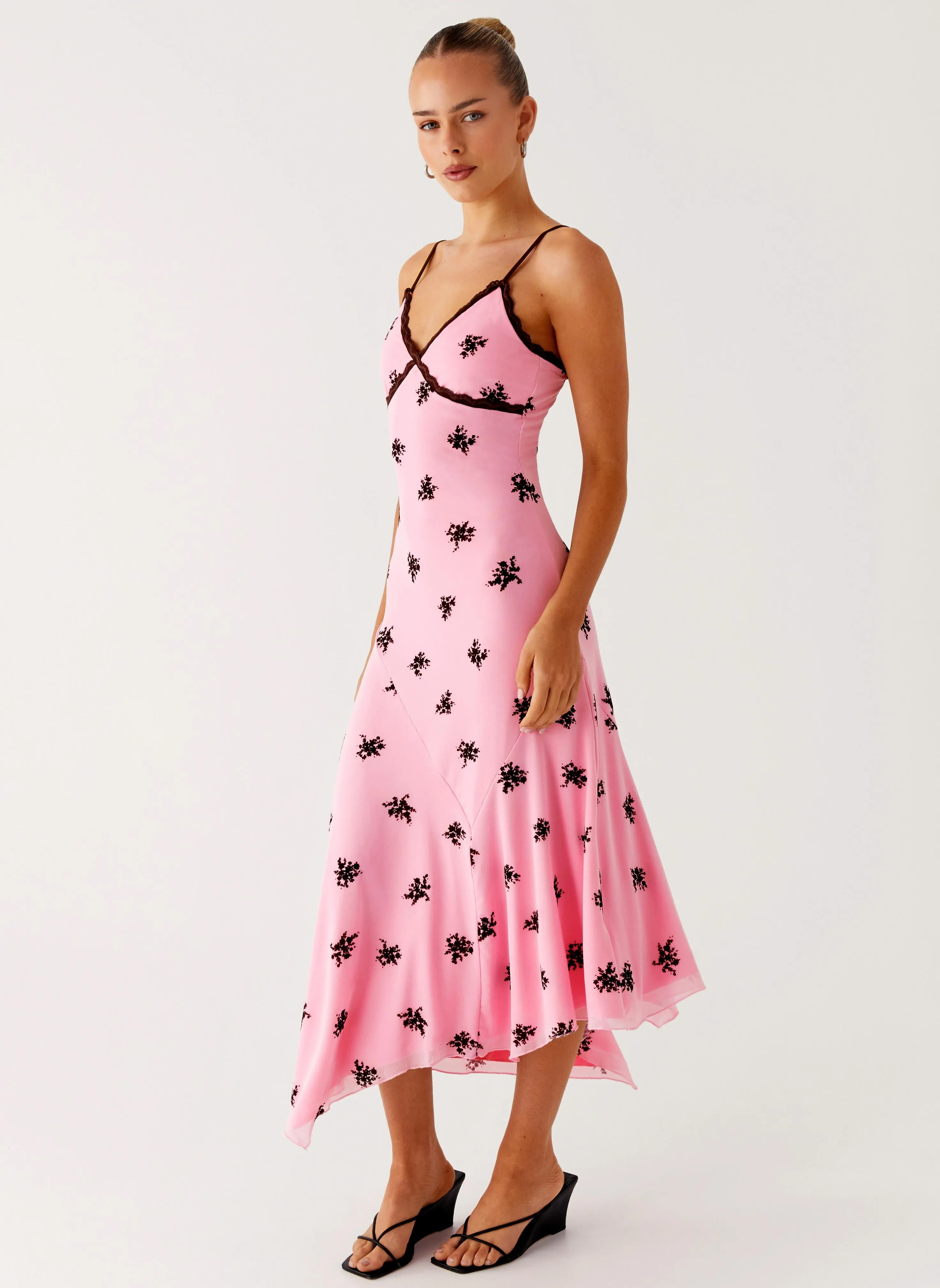Amelia Midi Dress - Pink Calm Flow Chilly Day Comfort