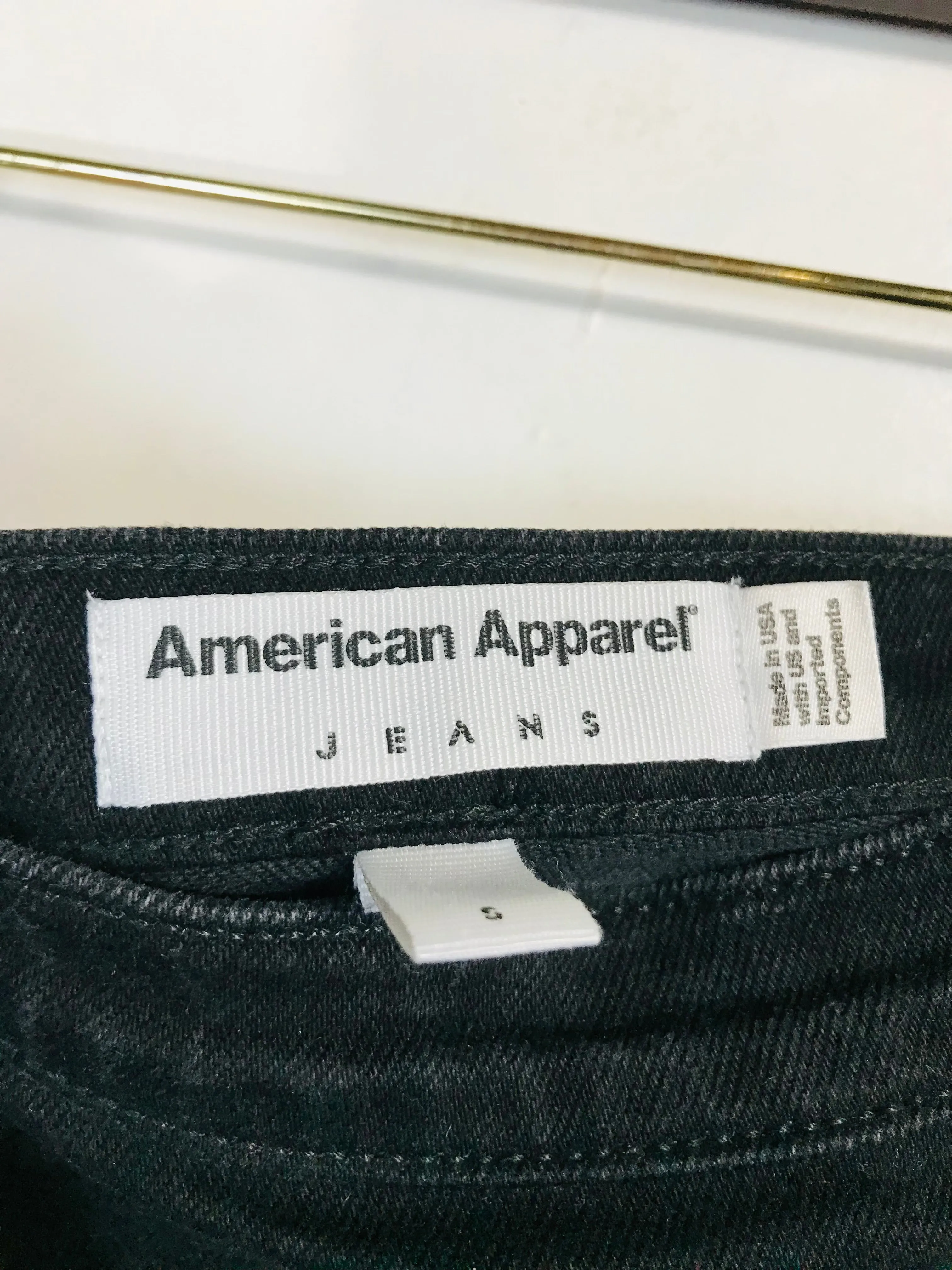 American Apparel Women's Denim A-Line Skirt | S UK8 | Black