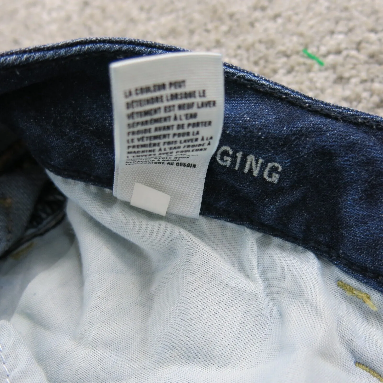 American Eagle Women Jegging Jeans Low Rise Flat Front Pockets Blue Size 6