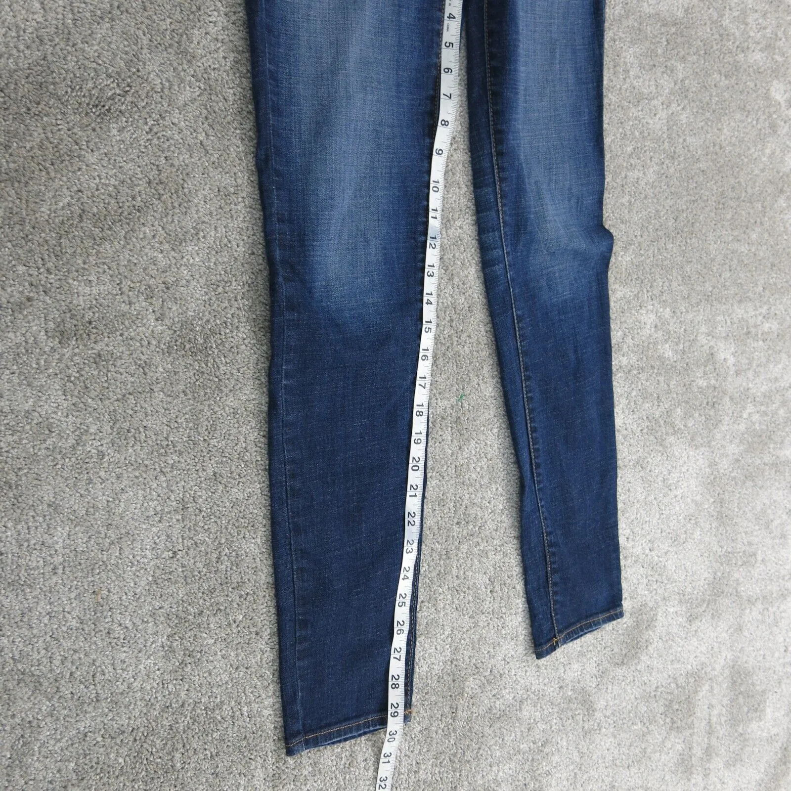 American Eagle Women Jegging Jeans Low Rise Flat Front Pockets Blue Size 6