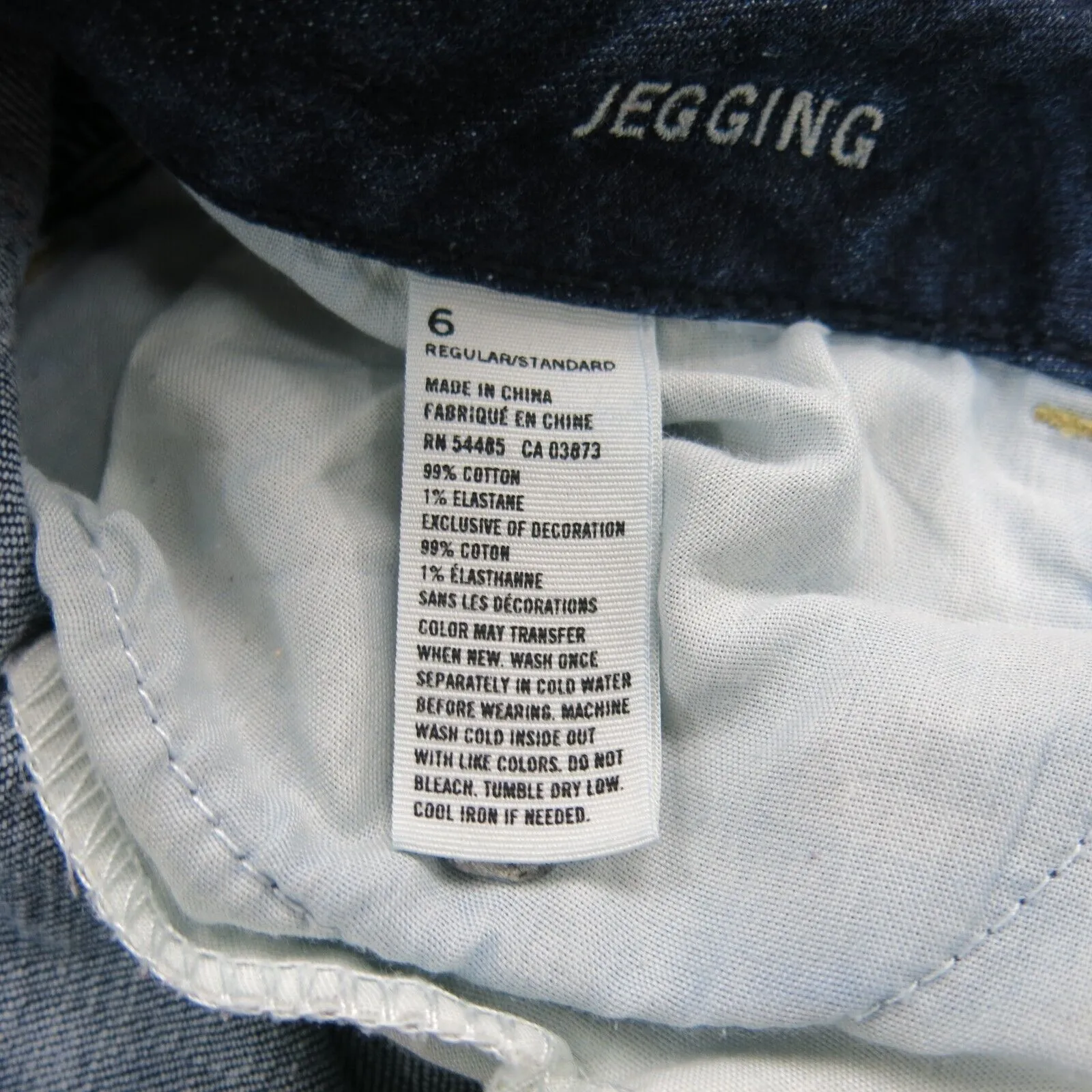 American Eagle Women Jegging Jeans Low Rise Flat Front Pockets Blue Size 6