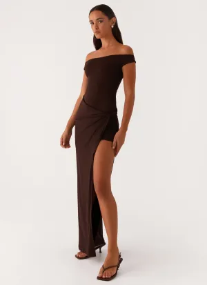 Amerie Maxi Dress - Chocolate Chic and Stylish