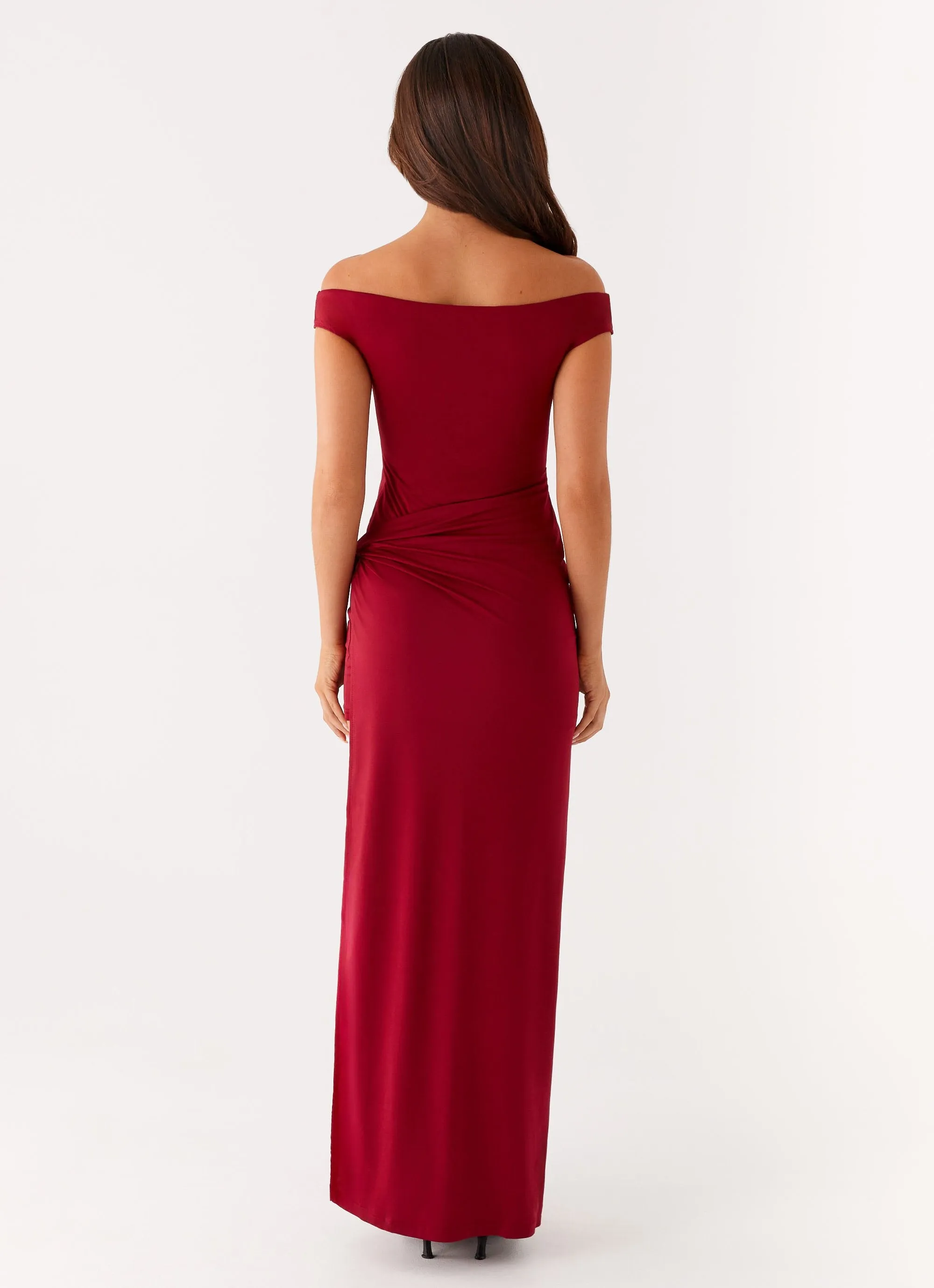 Amerie Maxi Dress - Maroon Insulating-Lining Lace Fine