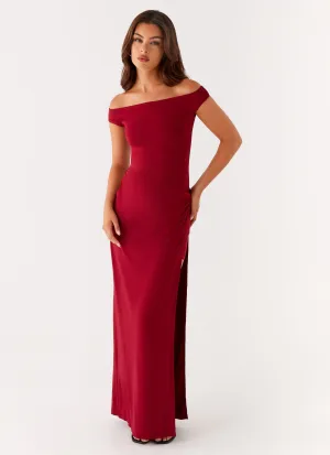 Amerie Maxi Dress - Maroon Timeless Look Wear Evening Event