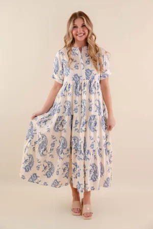 Comfortable and breathable Cool Undertone RESTOCK: Waves Of Life Midi Dress