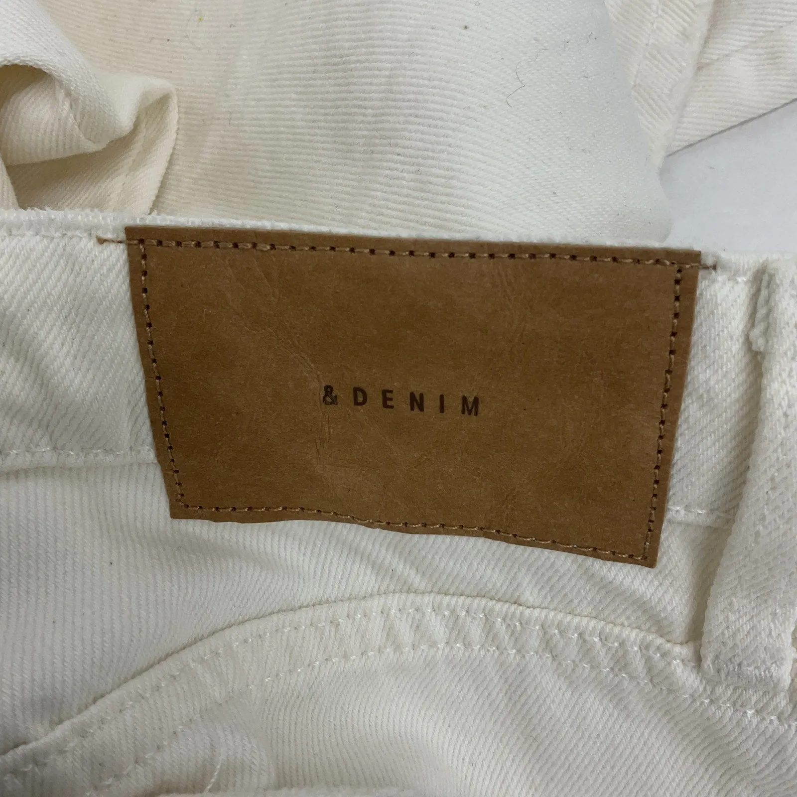 &Denim White High Waist Ripped 90s Denim Boyfriend Jeans Size 0 Women's Preowned