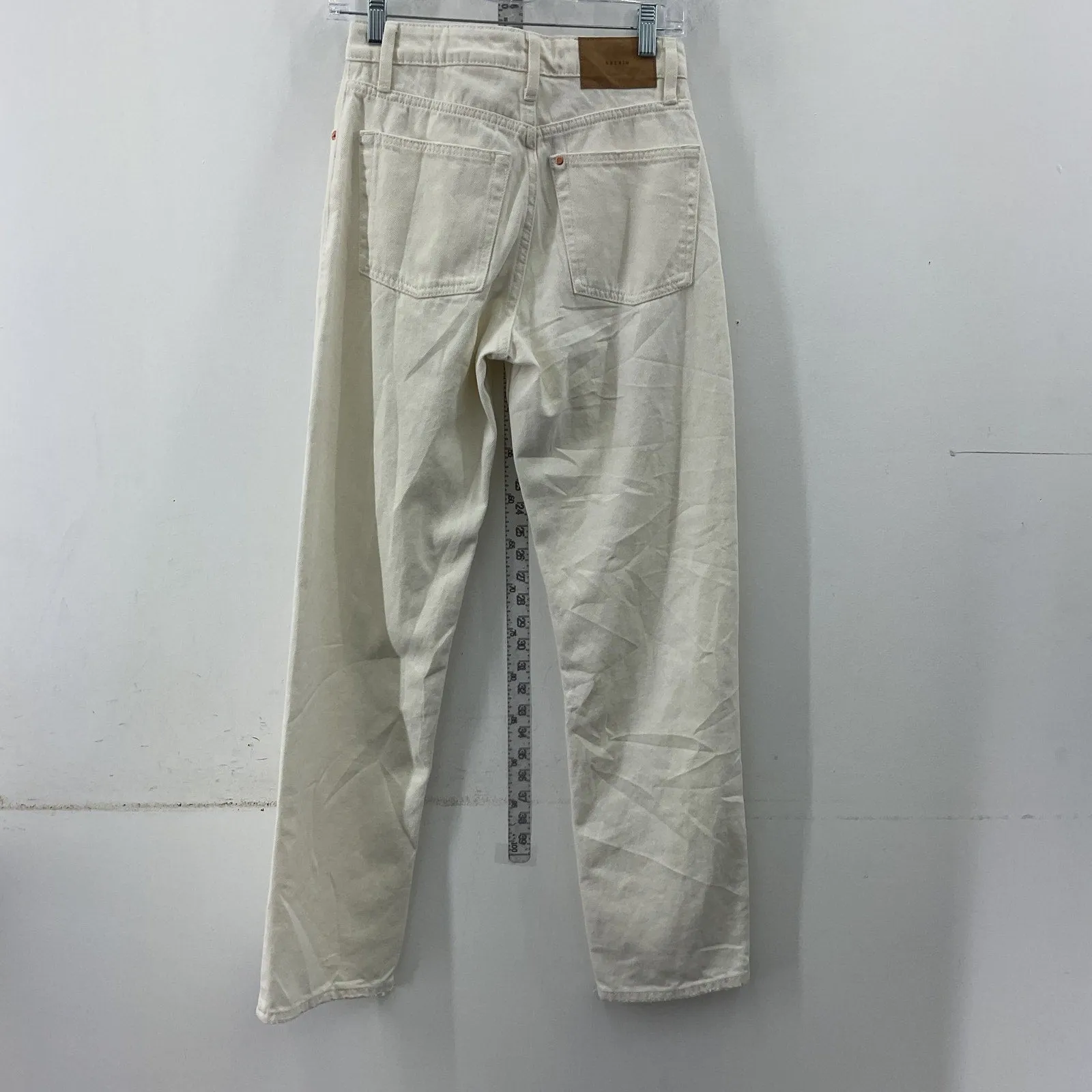 &Denim White High Waist Ripped 90s Denim Boyfriend Jeans Size 0 Women's Preowned