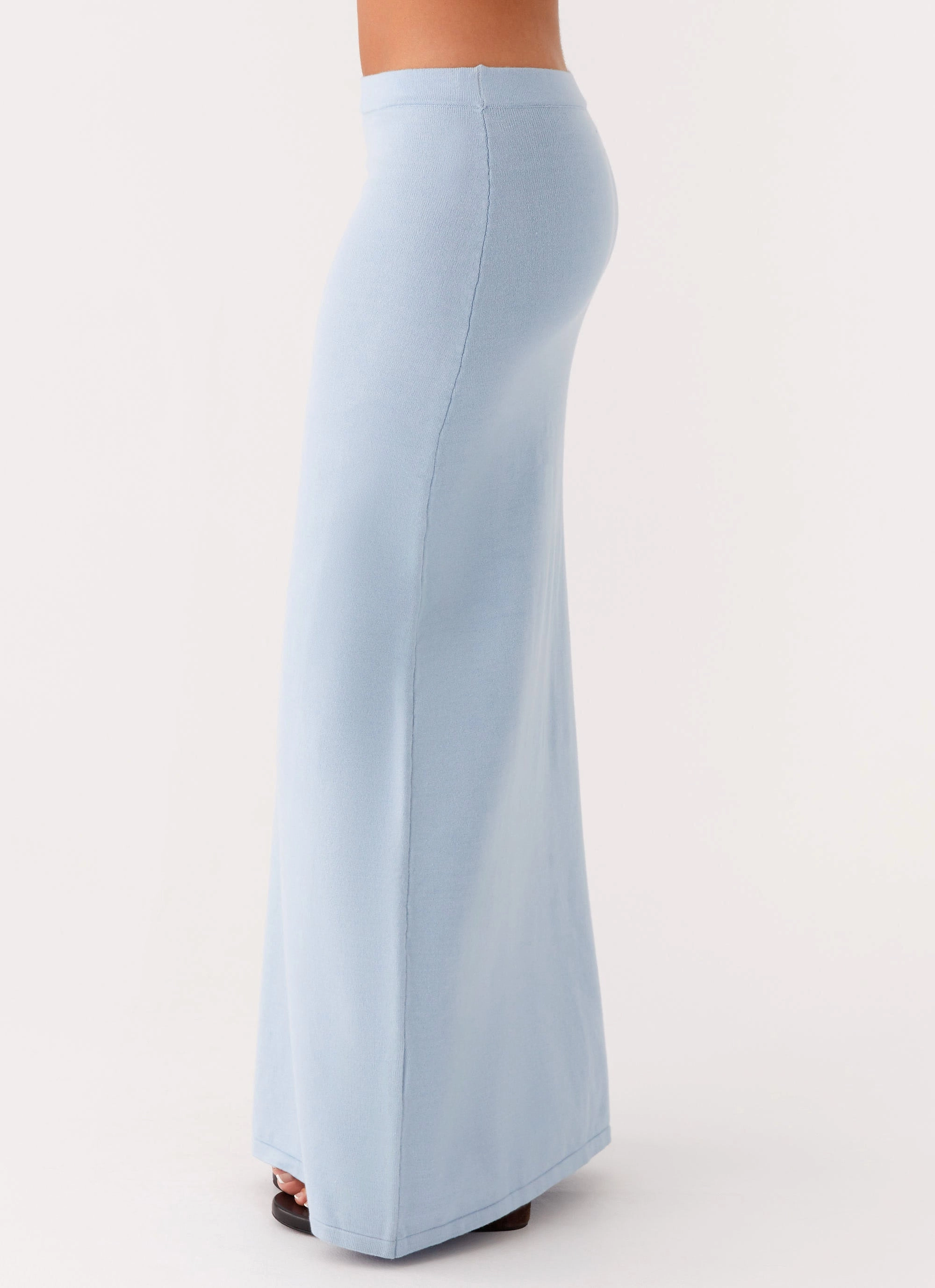 Breath Fit Anastasia Knit Maxi Skirt - Blue