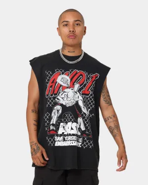 AND1 Pass Muscle T-Shirt Washed Black