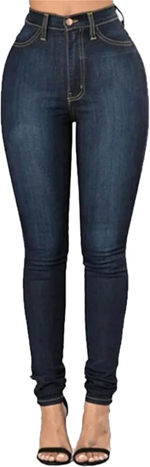 Andongnywell Women High Waist Sexy Skinny Denim Pants Slim fit Jeans Ladies Plus Size Stretch Legging Jeans Trousers