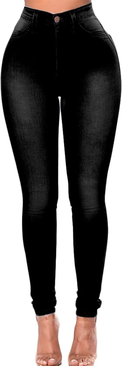 Andongnywell Women High Waist Sexy Skinny Denim Pants Slim fit Jeans Ladies Plus Size Stretch Legging Jeans Trousers