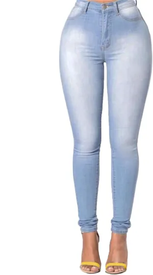 Andongnywell Women High Waist Sexy Skinny Denim Pants Slim fit Jeans Ladies Plus Size Stretch Legging Jeans Trousers
