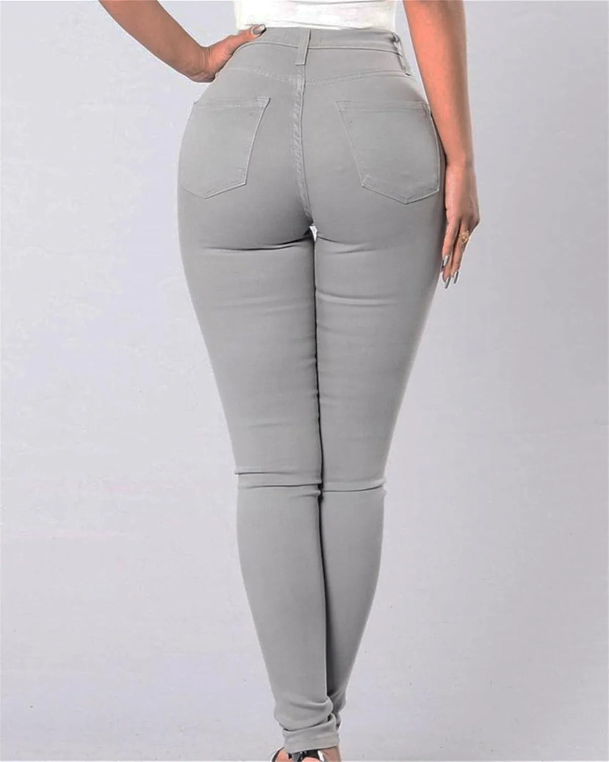 Andongnywell Women High Waist Sexy Skinny Denim Pants Slim fit Jeans Ladies Plus Size Stretch Legging Jeans Trousers