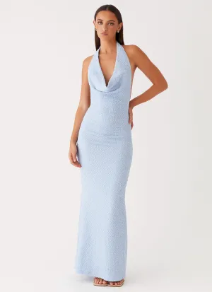 Anella Maxi Dress - Blue Lightweight Comfort