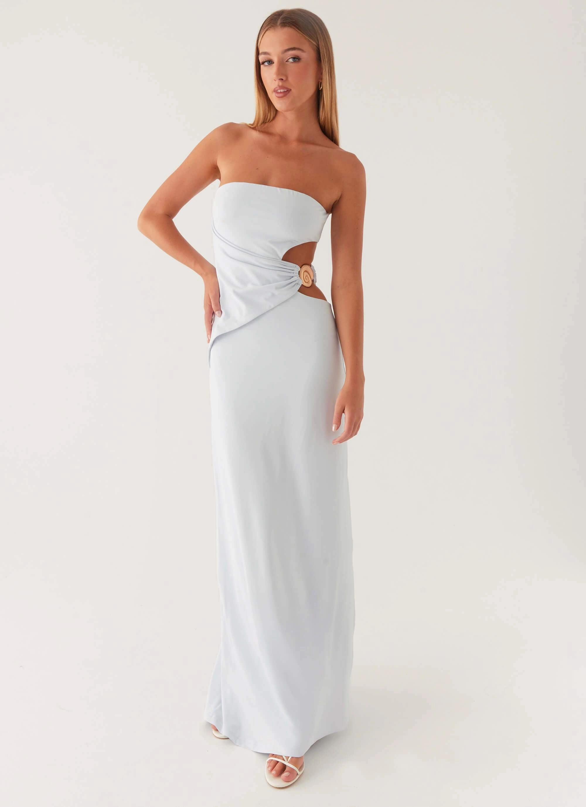 Trend Texture Anetta Maxi Dress - Pale Blue