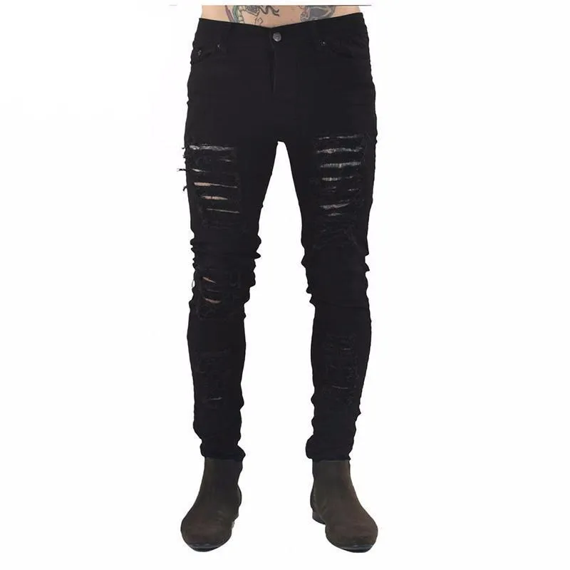Angelo Ricci™ Hip Hop Swag Distressed Slim Jeans [ 3 colors ]