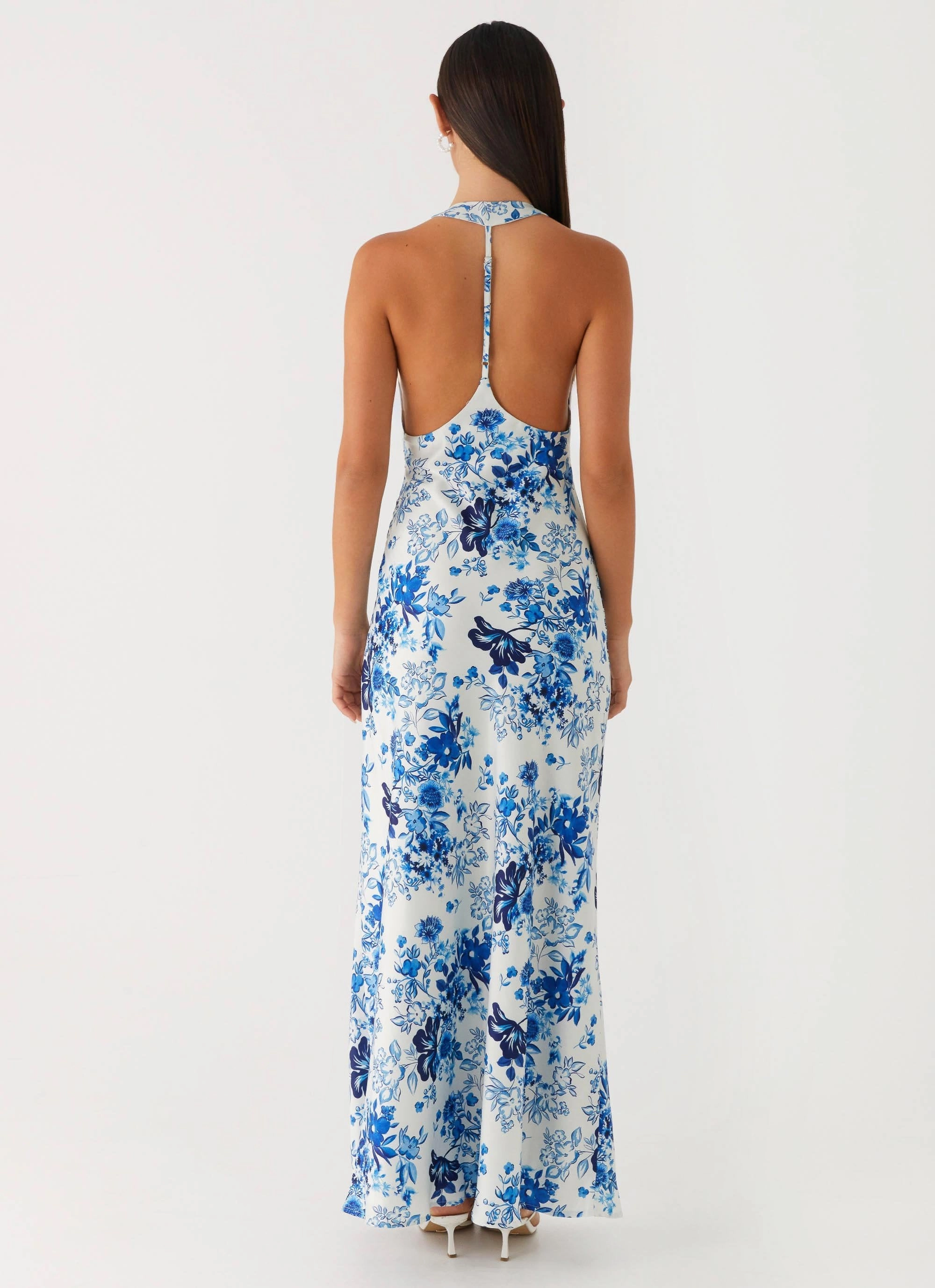 Euro Touch Angie Maxi Dress - Serene Sky Floral