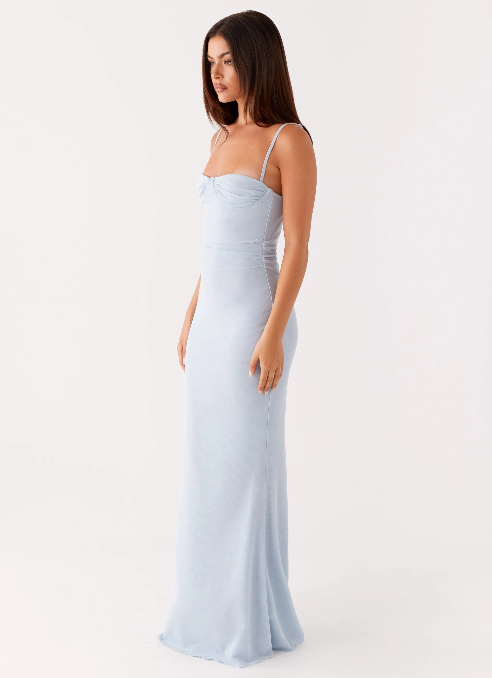 Anna Sophia Maxi Dress - Blue Comfy and Relaxed Natural Aesthetic