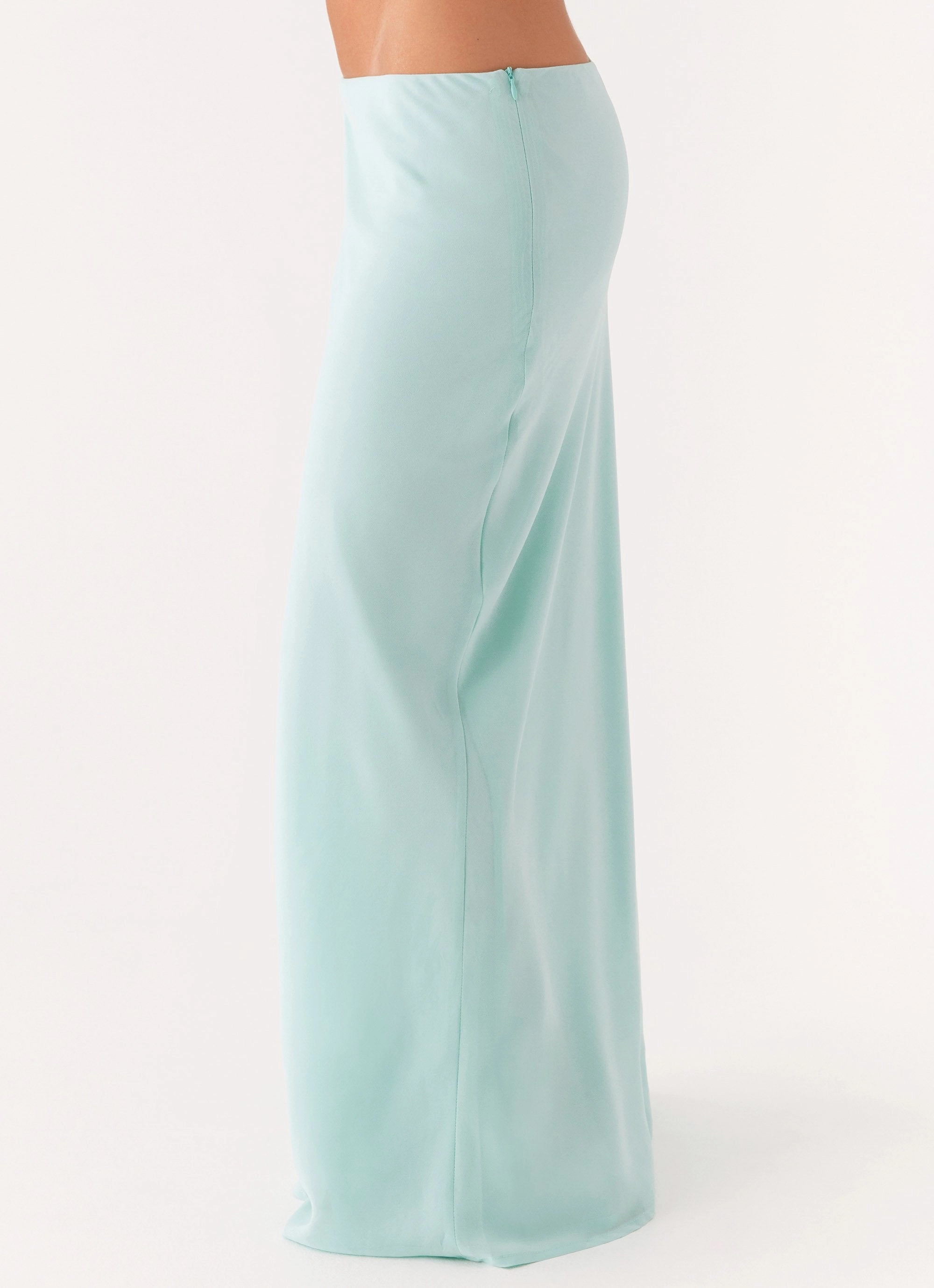 OdorResistant Sustainable Material Blend Another Life Chiffon Maxi Skirt - Pale Blue