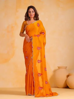 Anouk Embellished Embroidered Pure Chiffon Saree