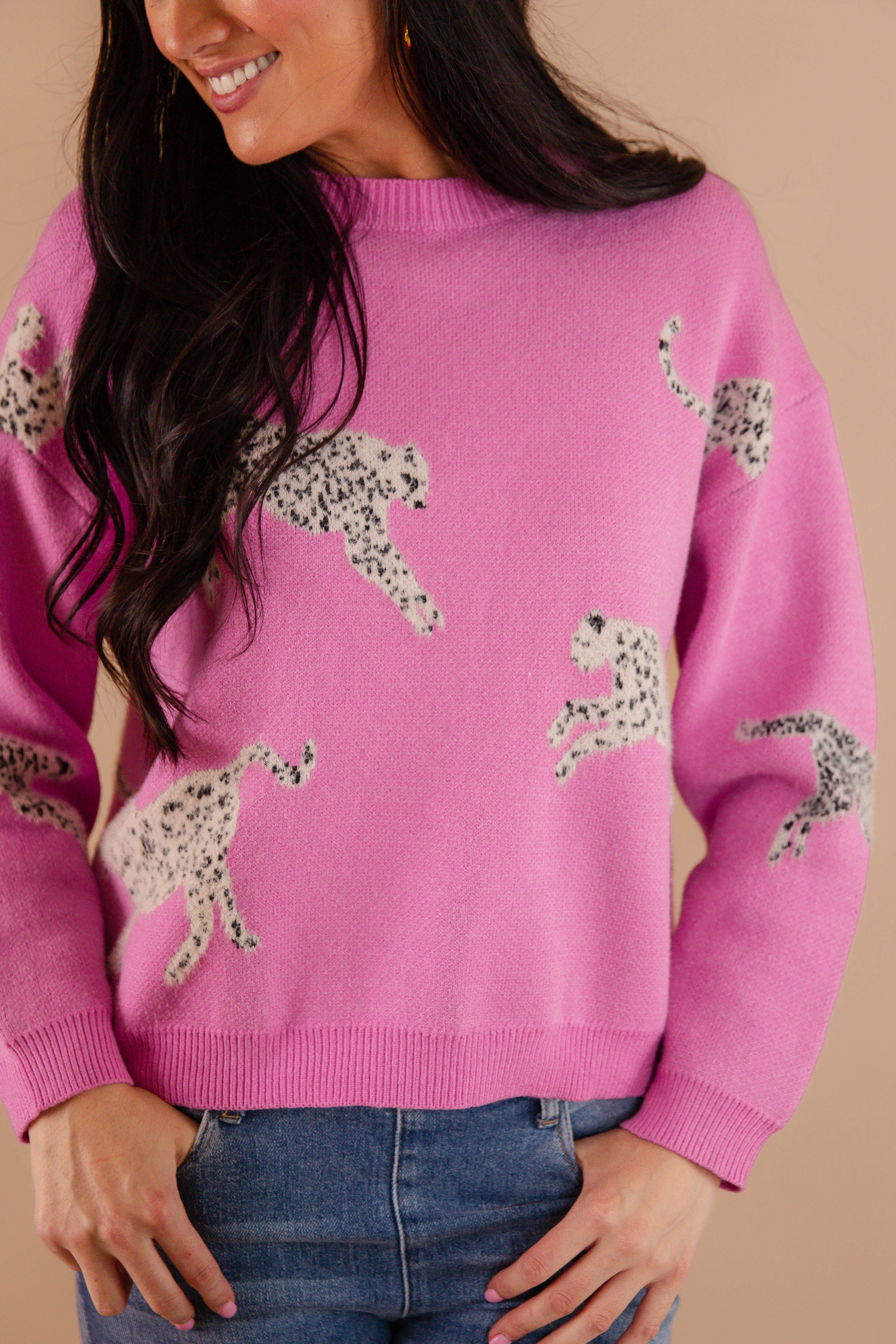 Sweat Absorbing Lining Non Restrictive Cut My Wild Idea Sweater-Orchid