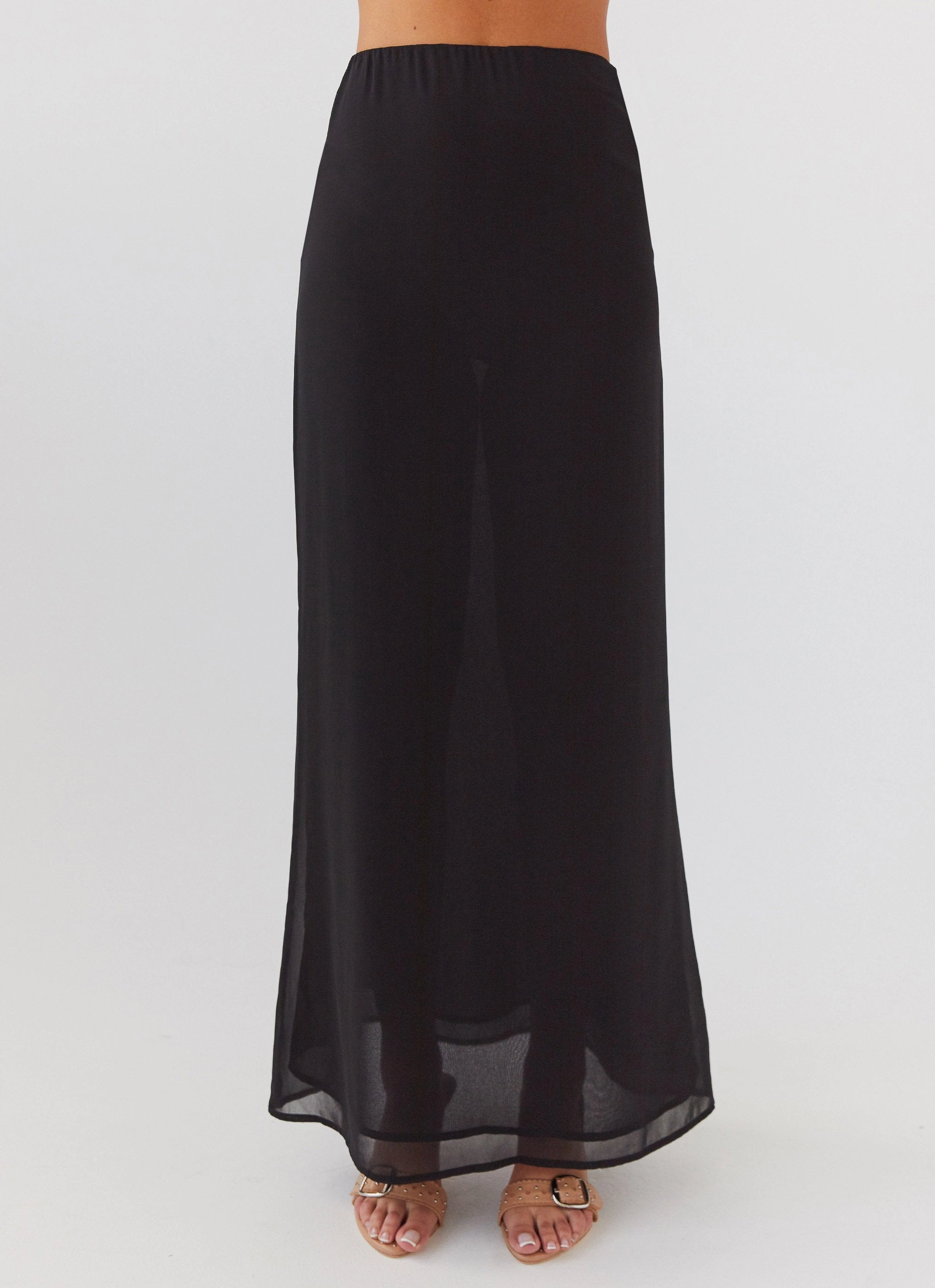 Versatile Wear Durable Twill Nightfall Maxi Skirt - Midnight