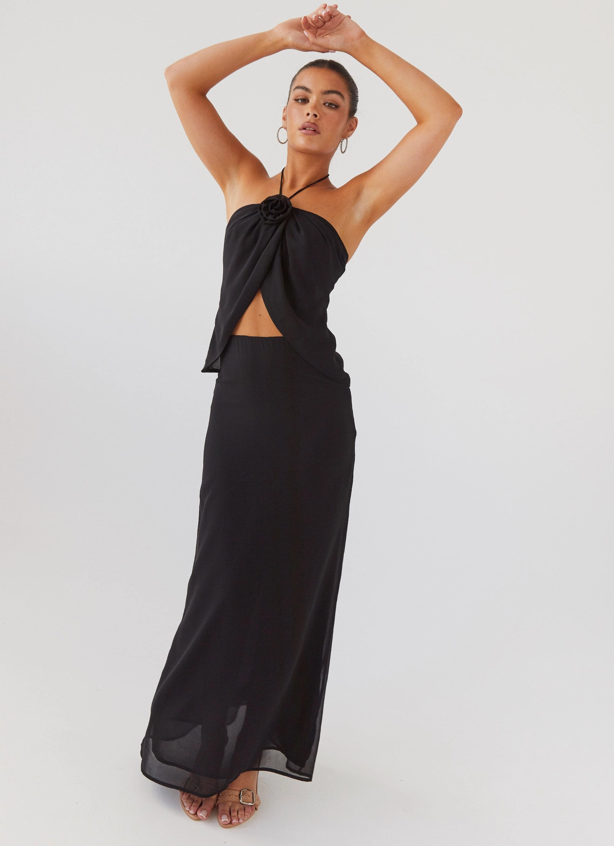 Nightfall Maxi Skirt - Midnight Built-in shorts