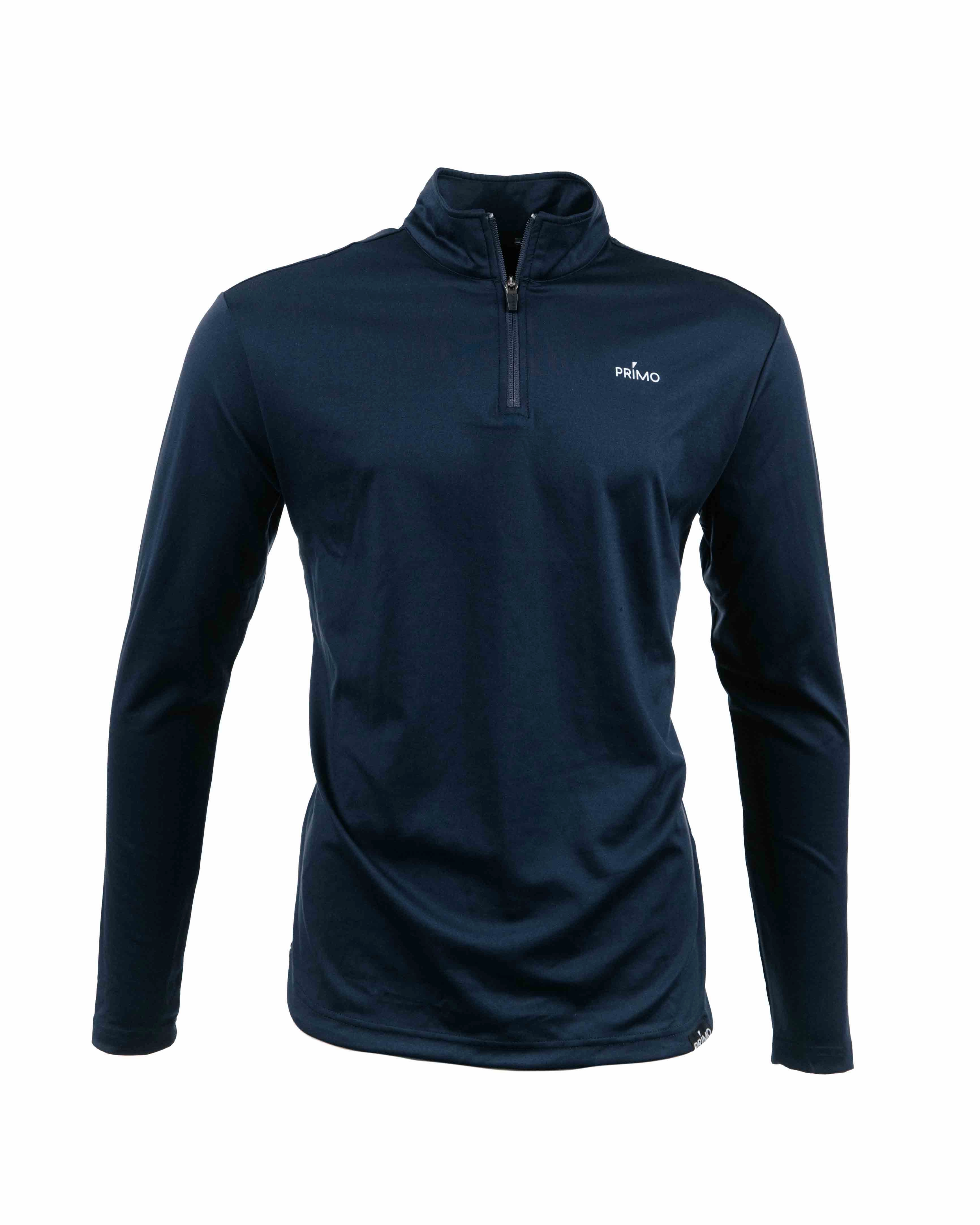 Navy Classic Quarter Zip Compact Weave Fabric FlexibleSole