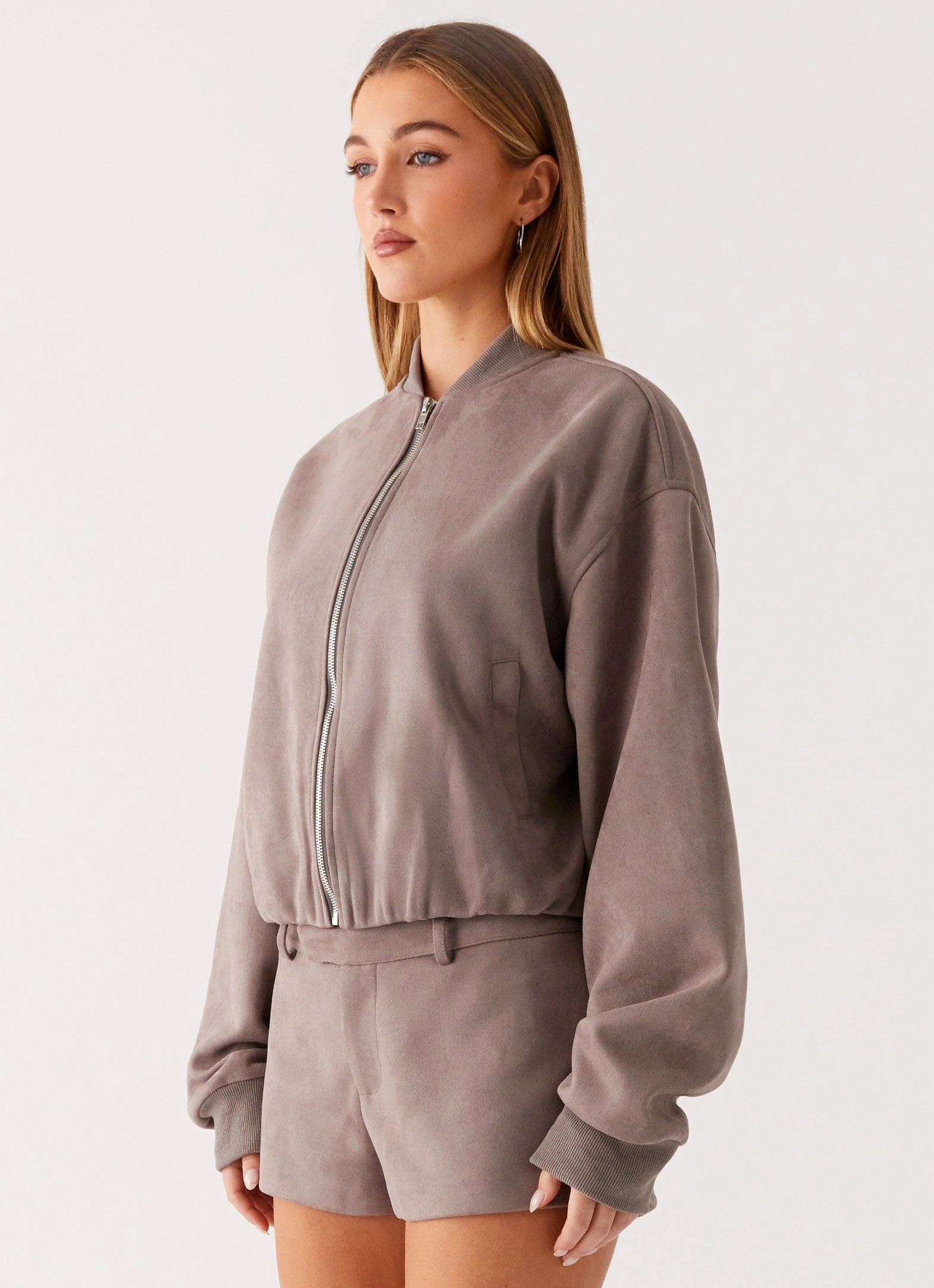 Ventilated Back Thats Chill Bomber Jacket - Brown