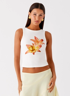Breathable Lining Carmela Tank Top - White
