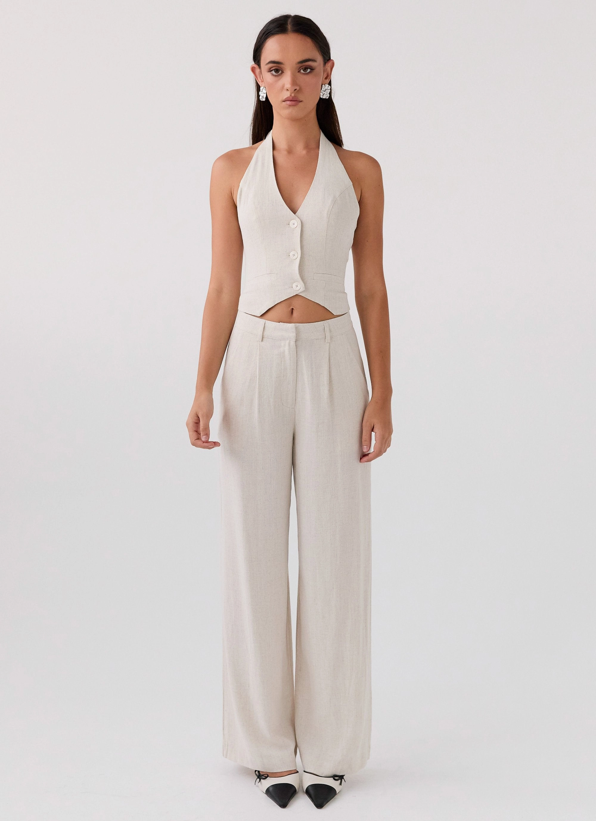 Heatwave Linen Pants - Oatmeal Durable Seam Construction AdjustableDrawstring