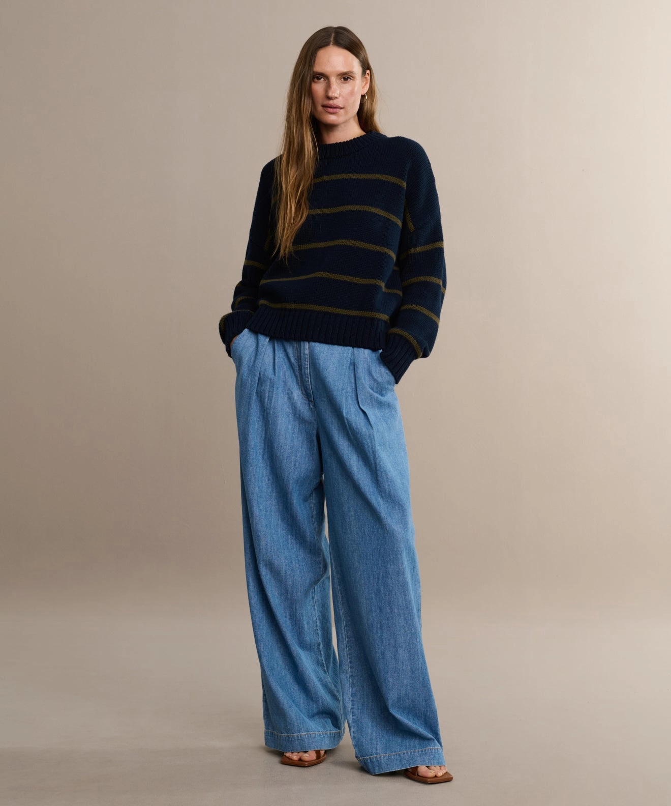 Denim Newport Trouser Non Tapered Leg Anti Pilling Textile