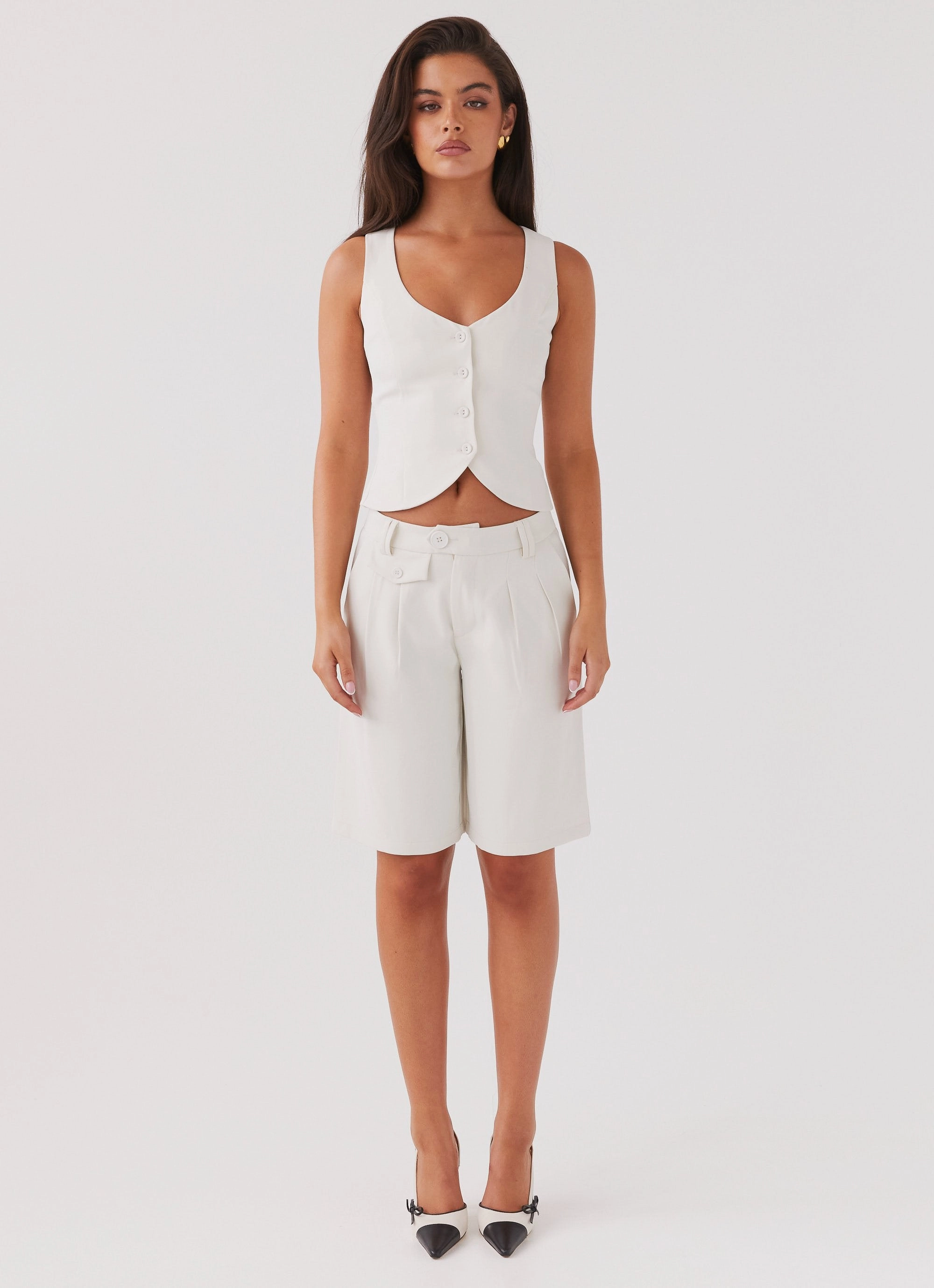 HeatPressedLogos BreathableMeshPanel Tammy Suiting Vest - Ivory