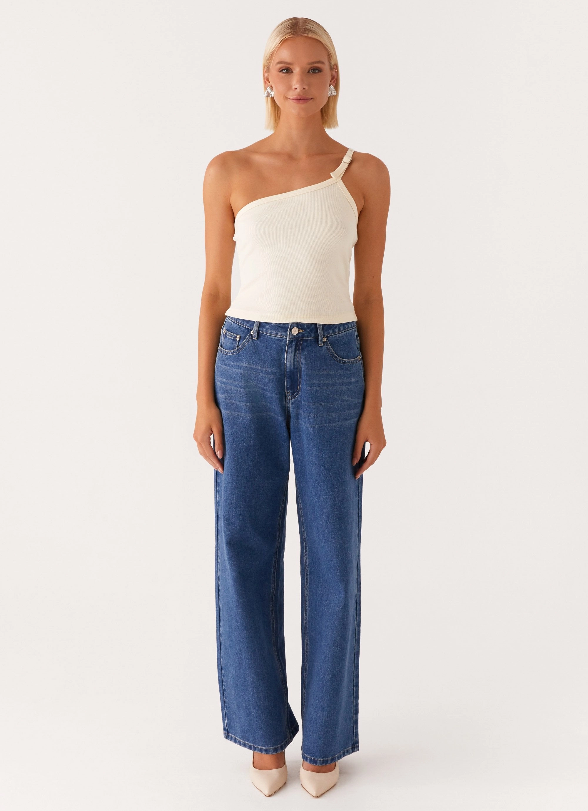Mataya Buckle Top - Lemon CrossBackDesign LowMaintenanceFabric