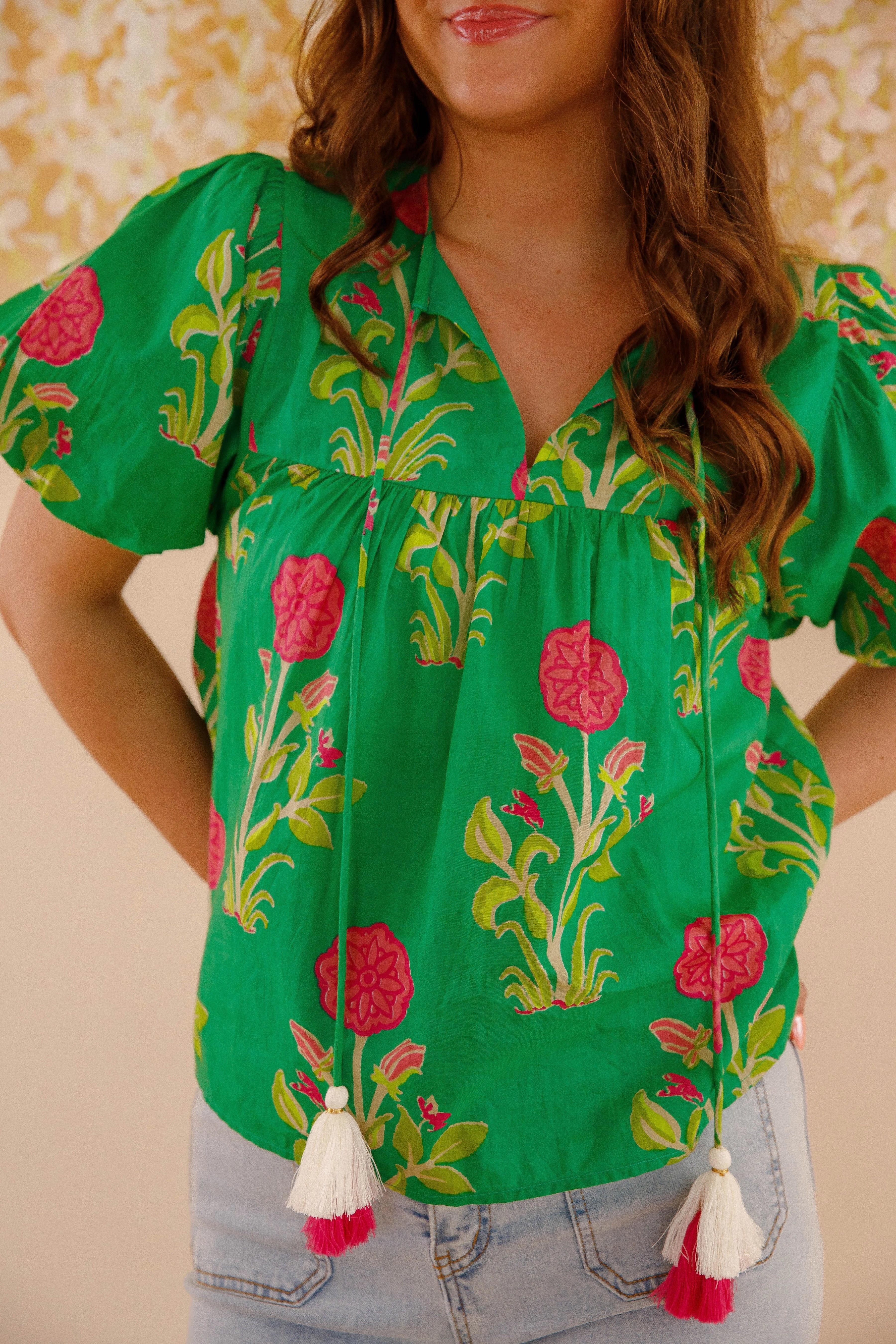 Grid Texture Fabric HoodedVersion On The Move Blouse-Green