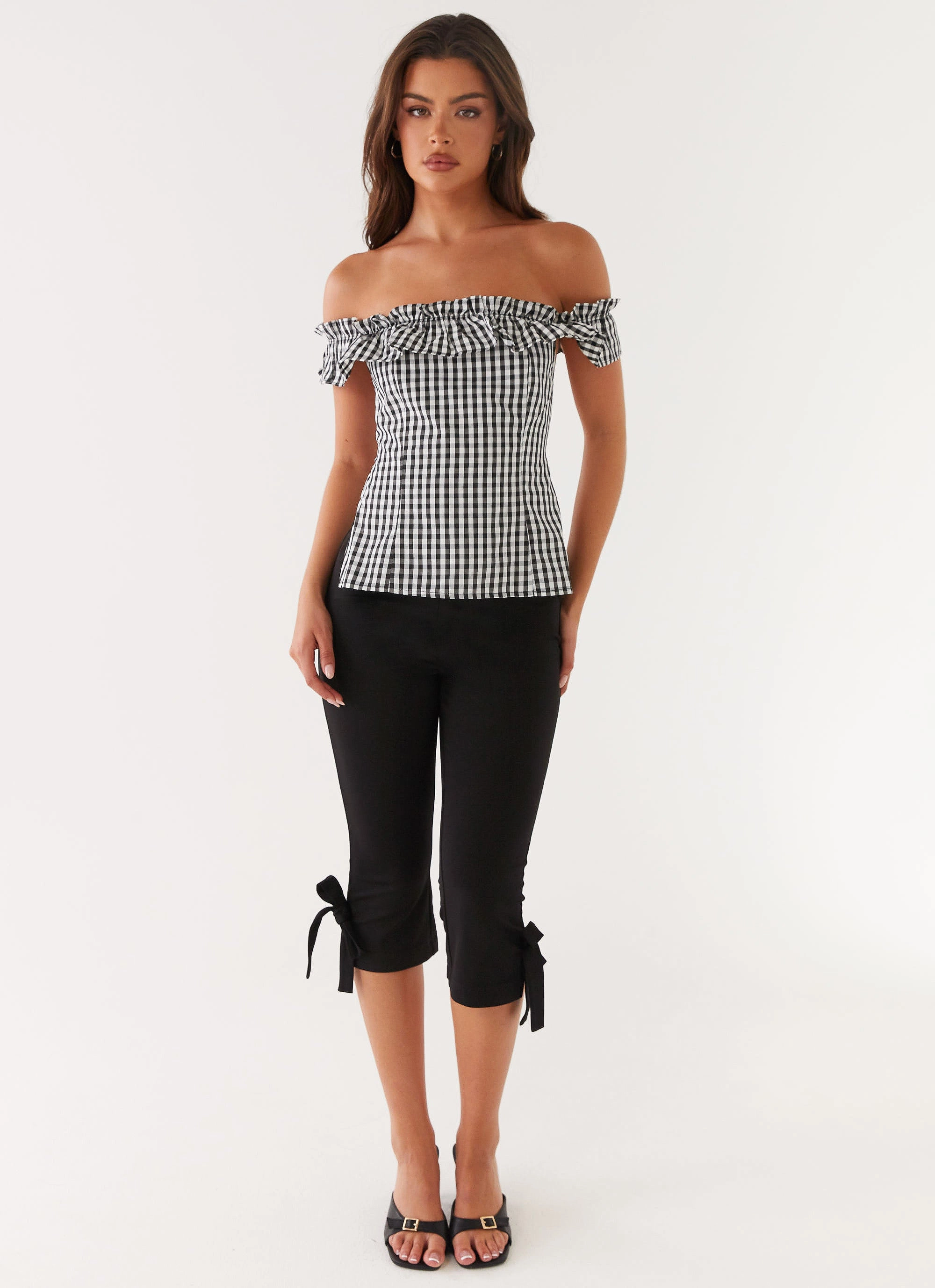 Gwyneth Top - Black Gingham Easy to Wear