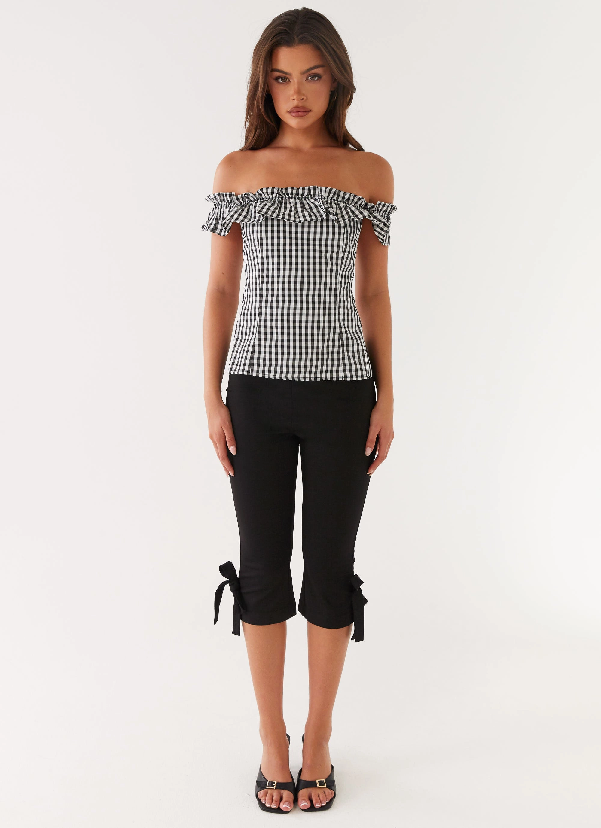 Gwyneth Top - Black Gingham ButterySoftTextile