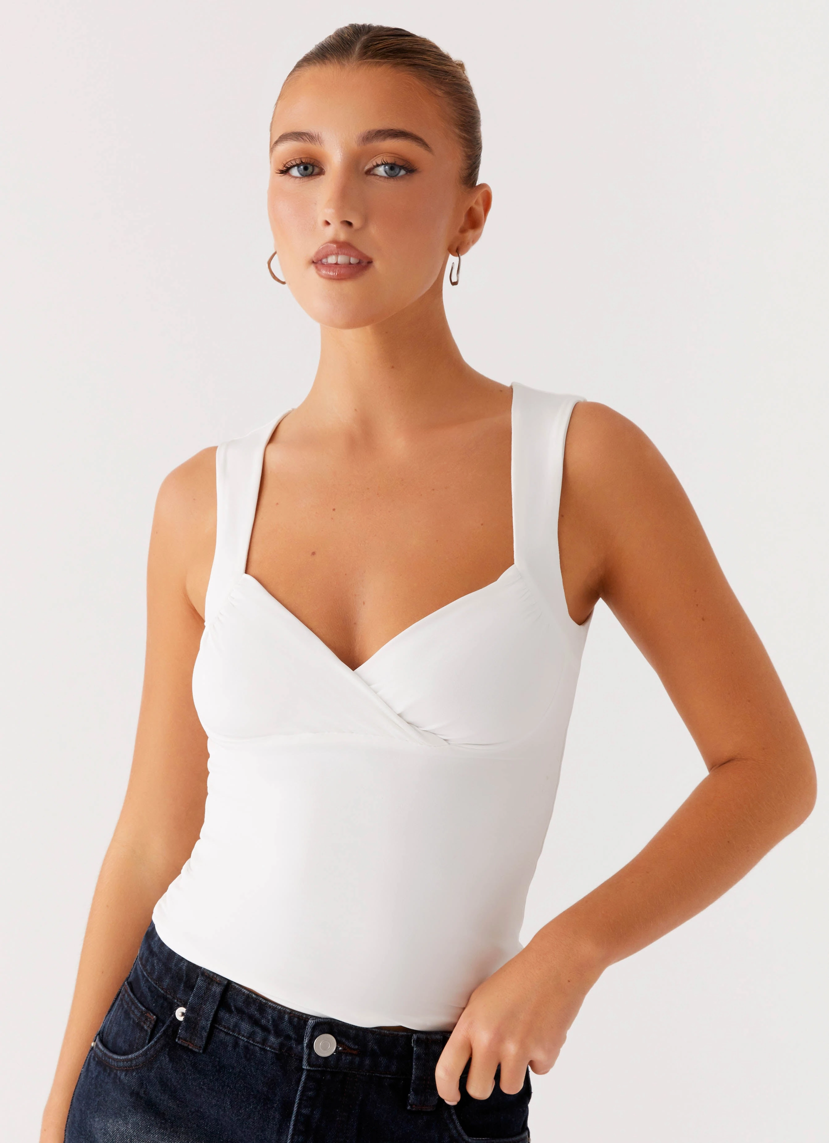 LightweightConstruction Reinforced Elbow Patches Rosier Top - White