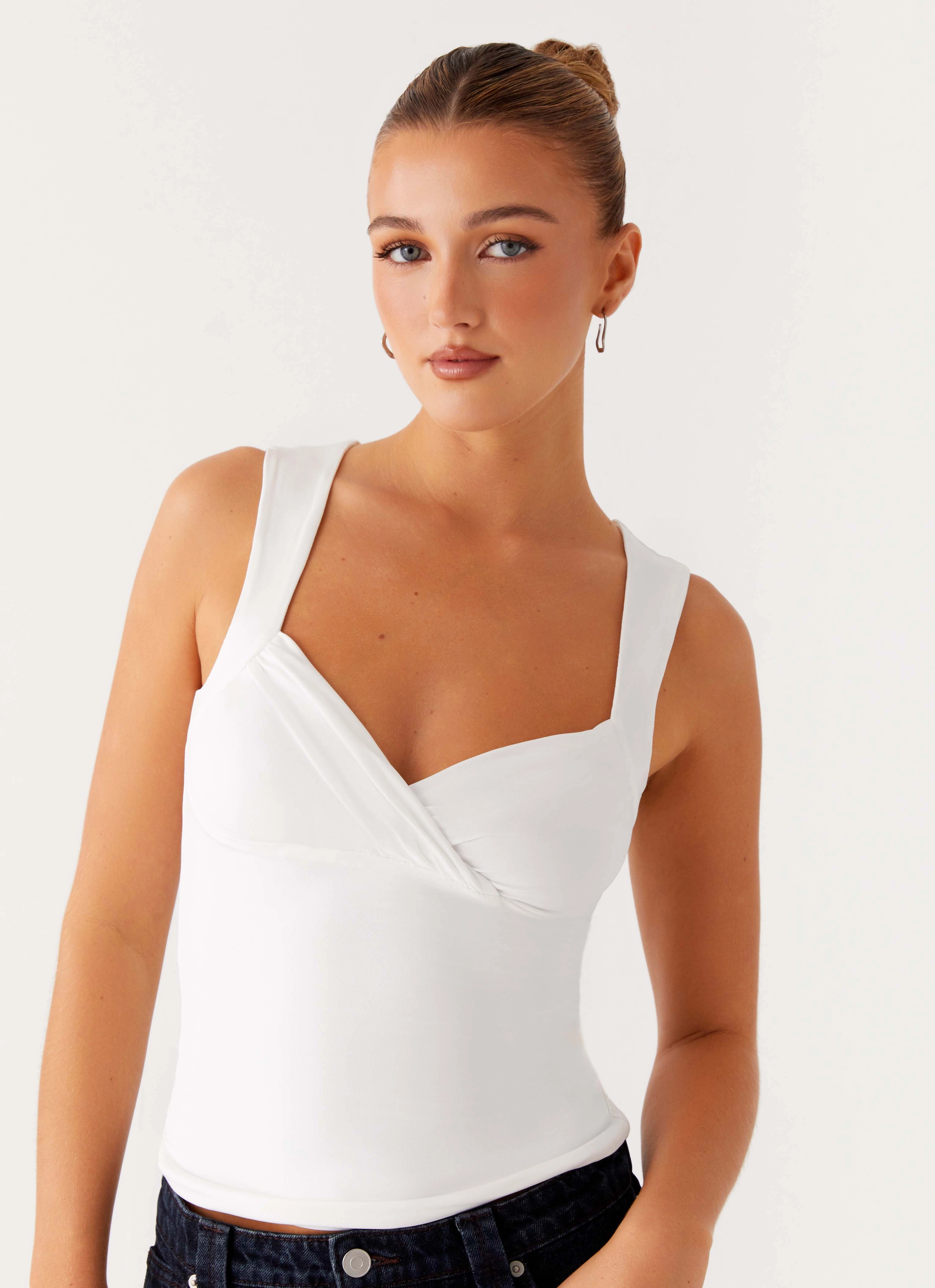 Rosier Top - White Snag Resistant Fabric