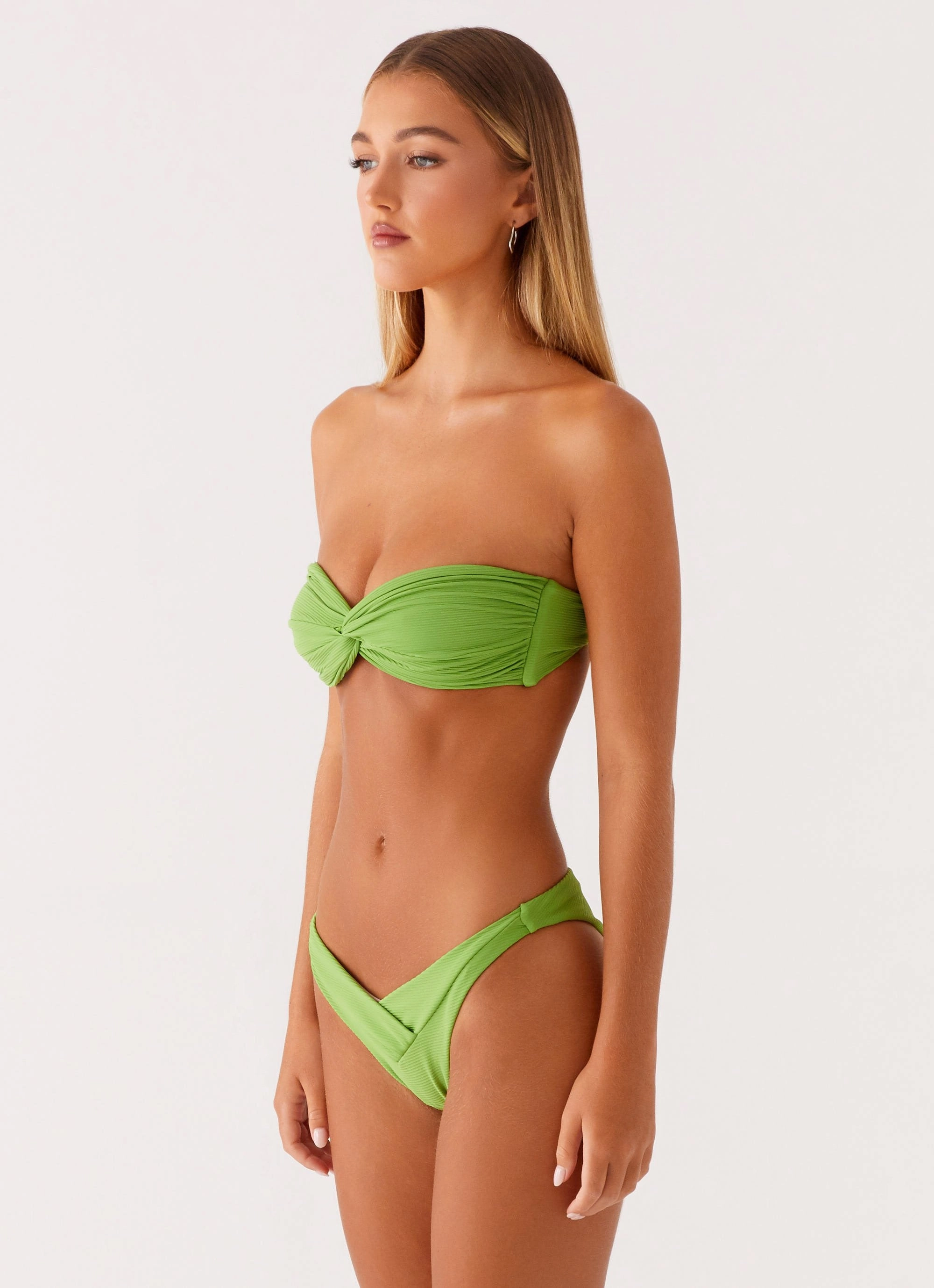 Delta Bandeau Bikini Top - Lime Green Shape Retention