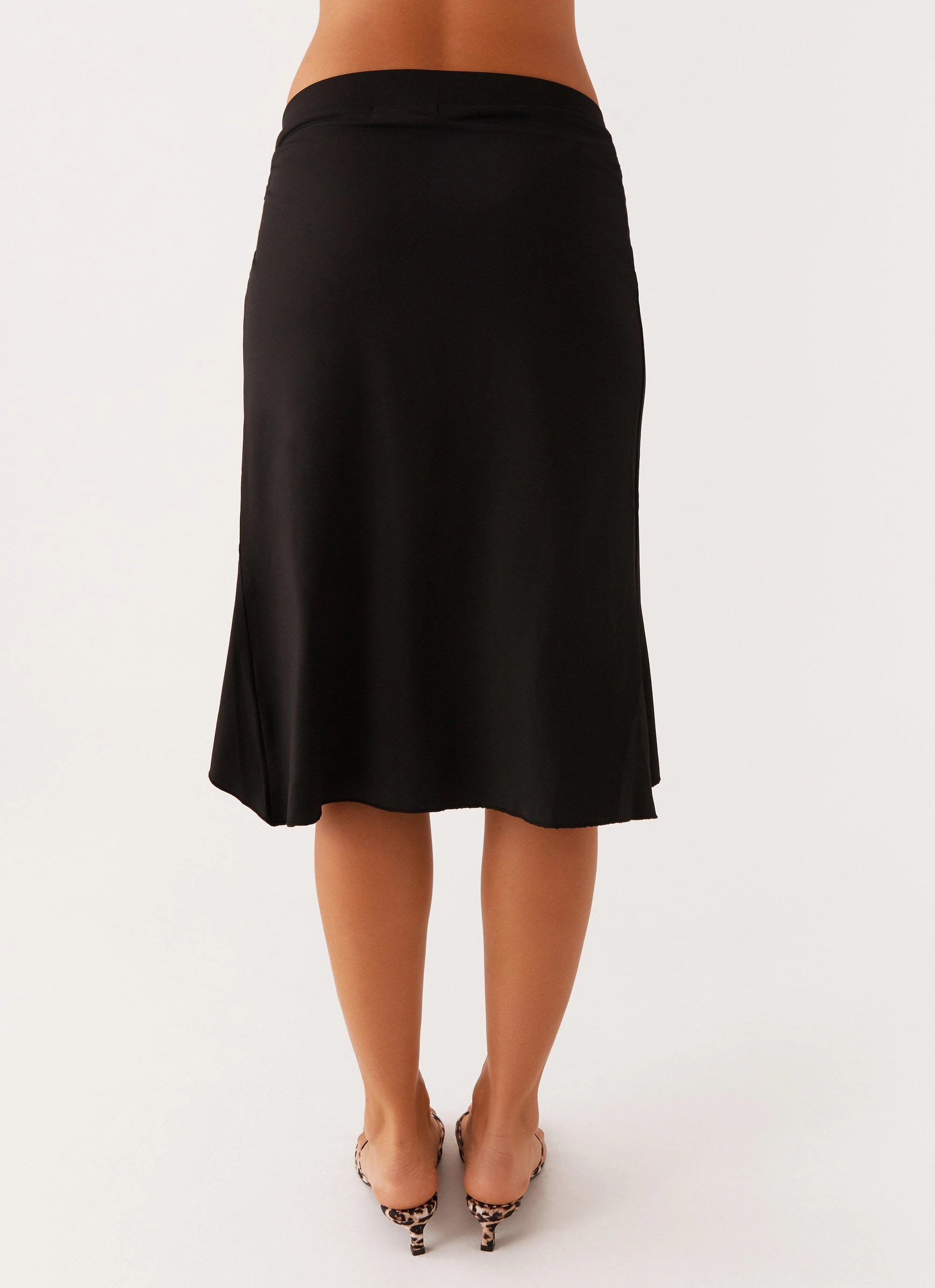 Relax Fit Wear Shes A Lady Midi Skirt - Black