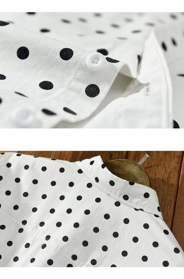 Antonios Pure Cotton Shirt Dot Print