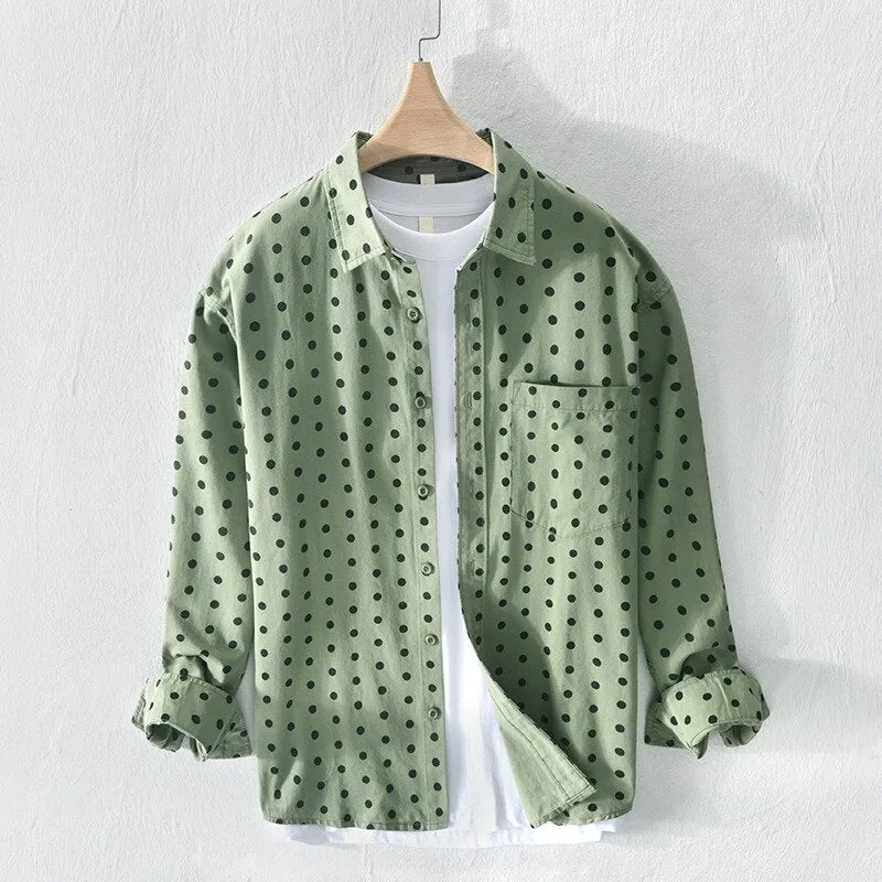 Antonios Pure Cotton Shirt Dot Print