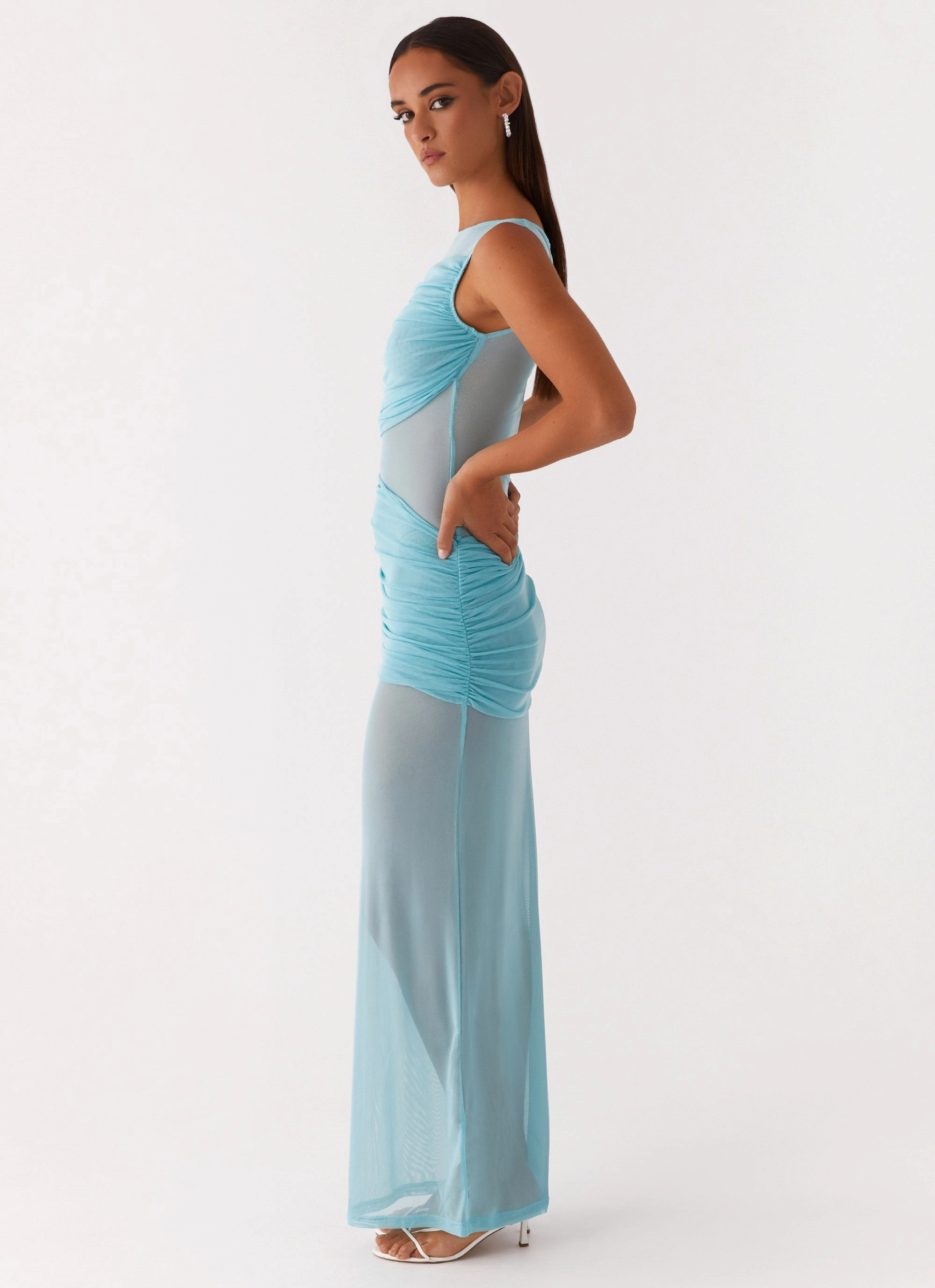 Feminine Look Simplistic Mood Apollo Maxi Dress - Aqua